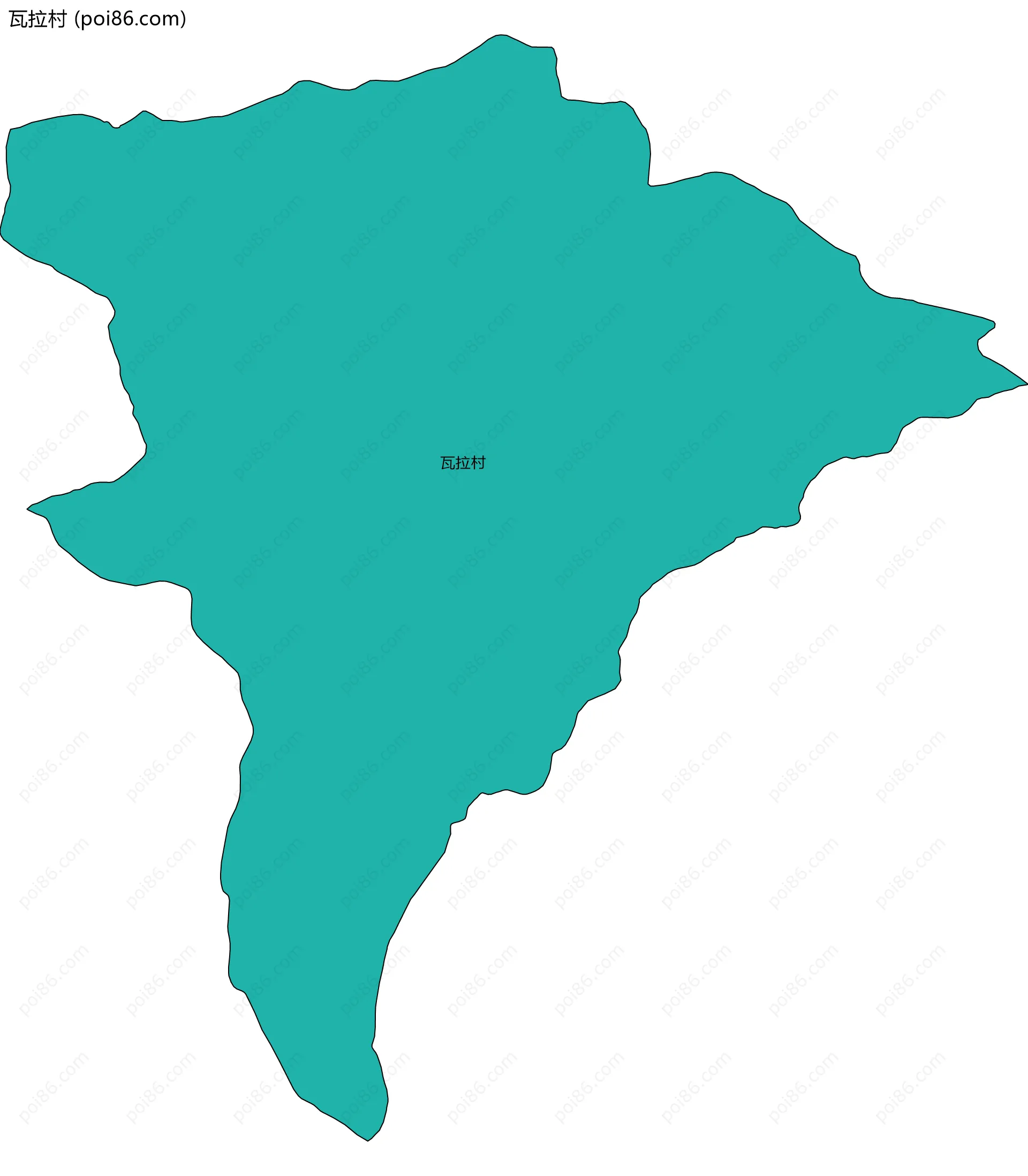 瓦拉村边界地图