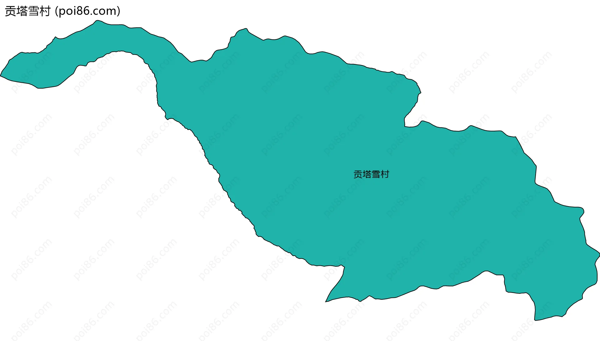 贡塔雪村边界地图