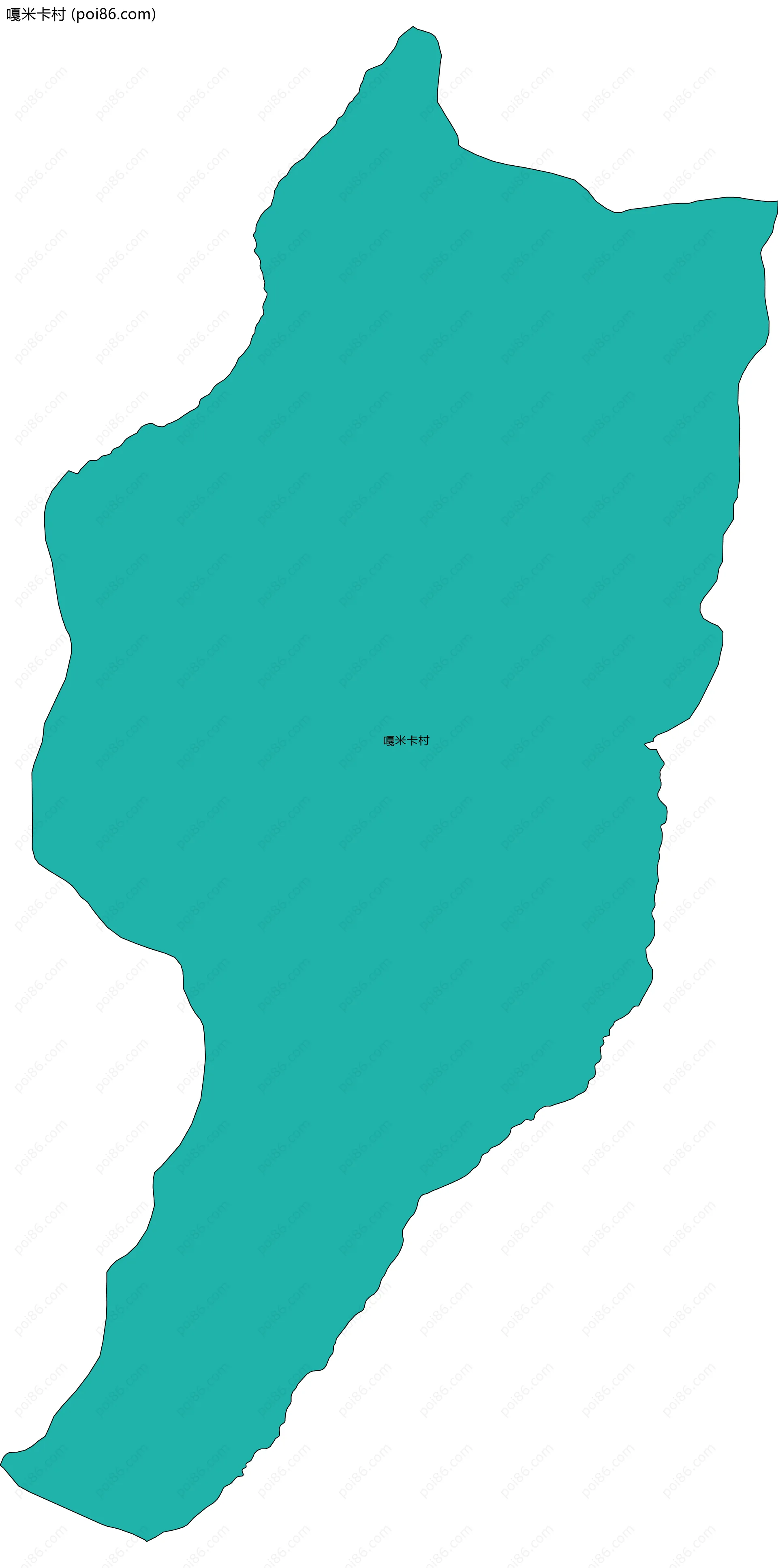 嘎米卡村边界地图