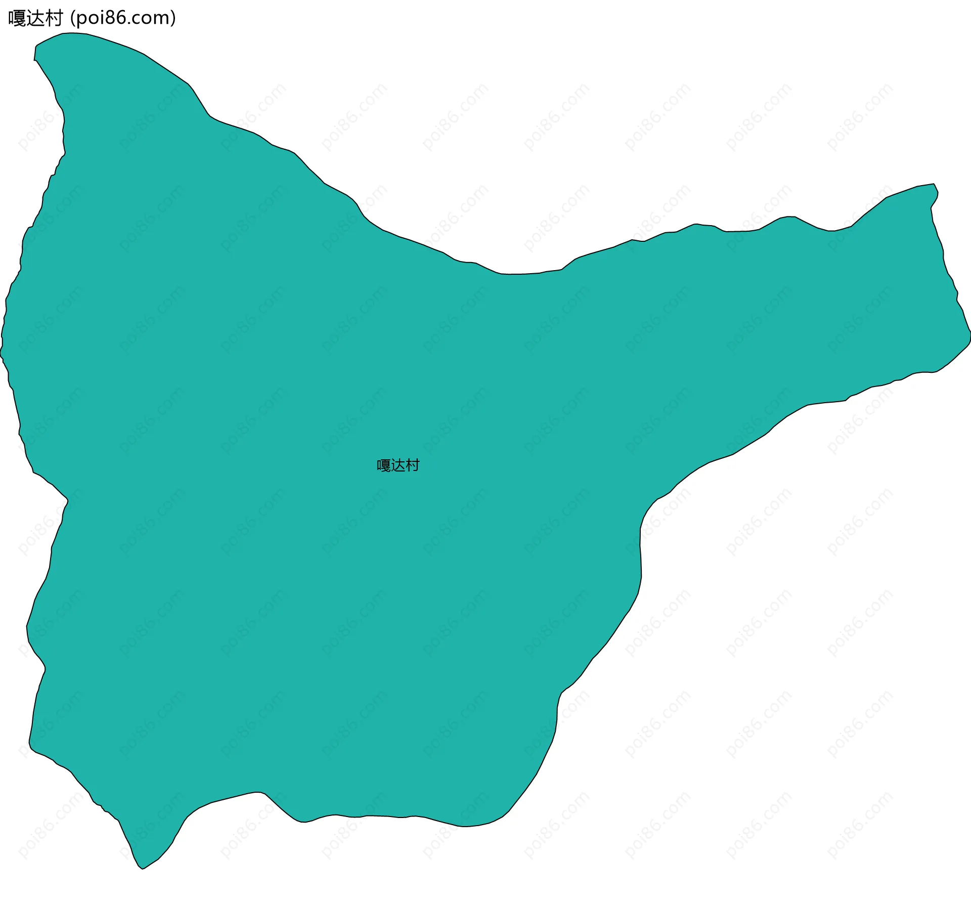 嘎达村边界地图