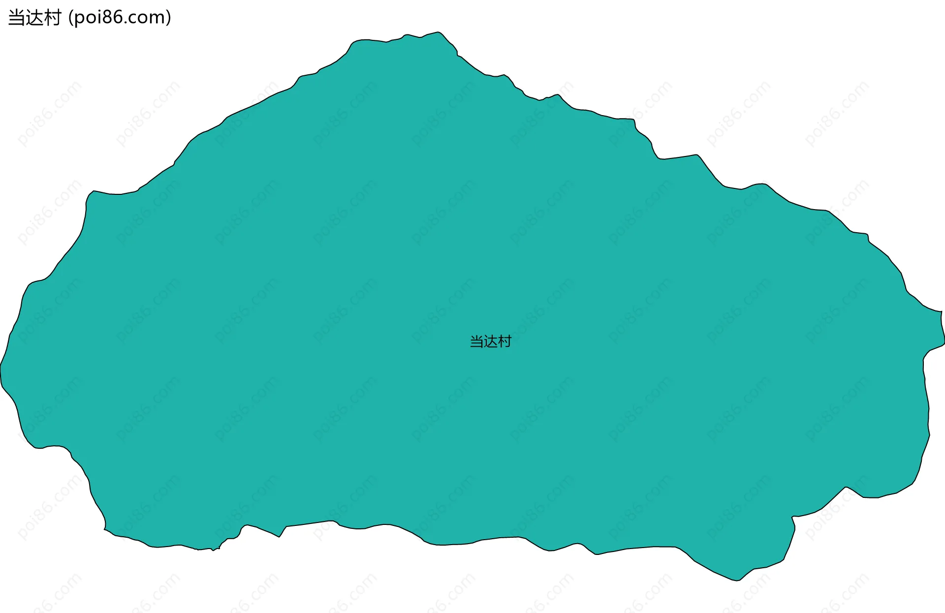 当达村边界地图