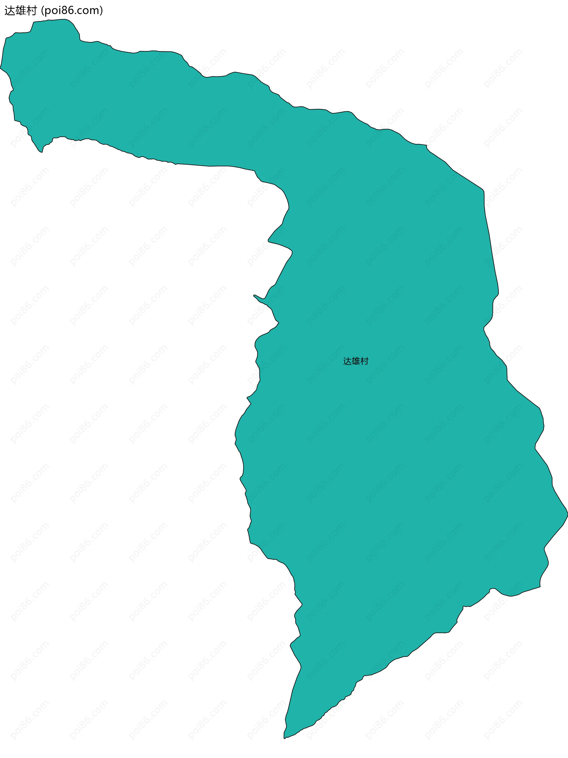 达雄村边界地图