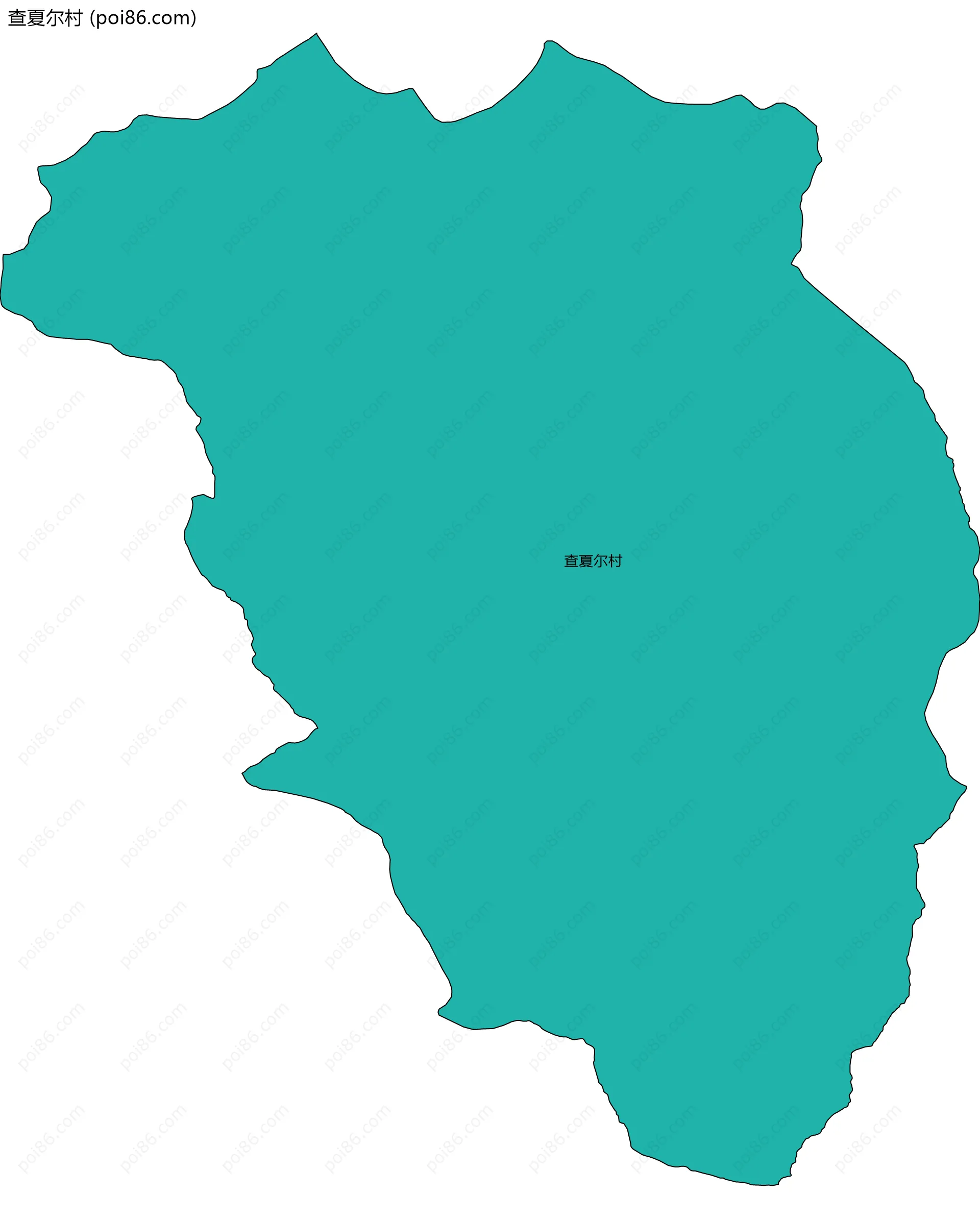 查夏尔村边界地图