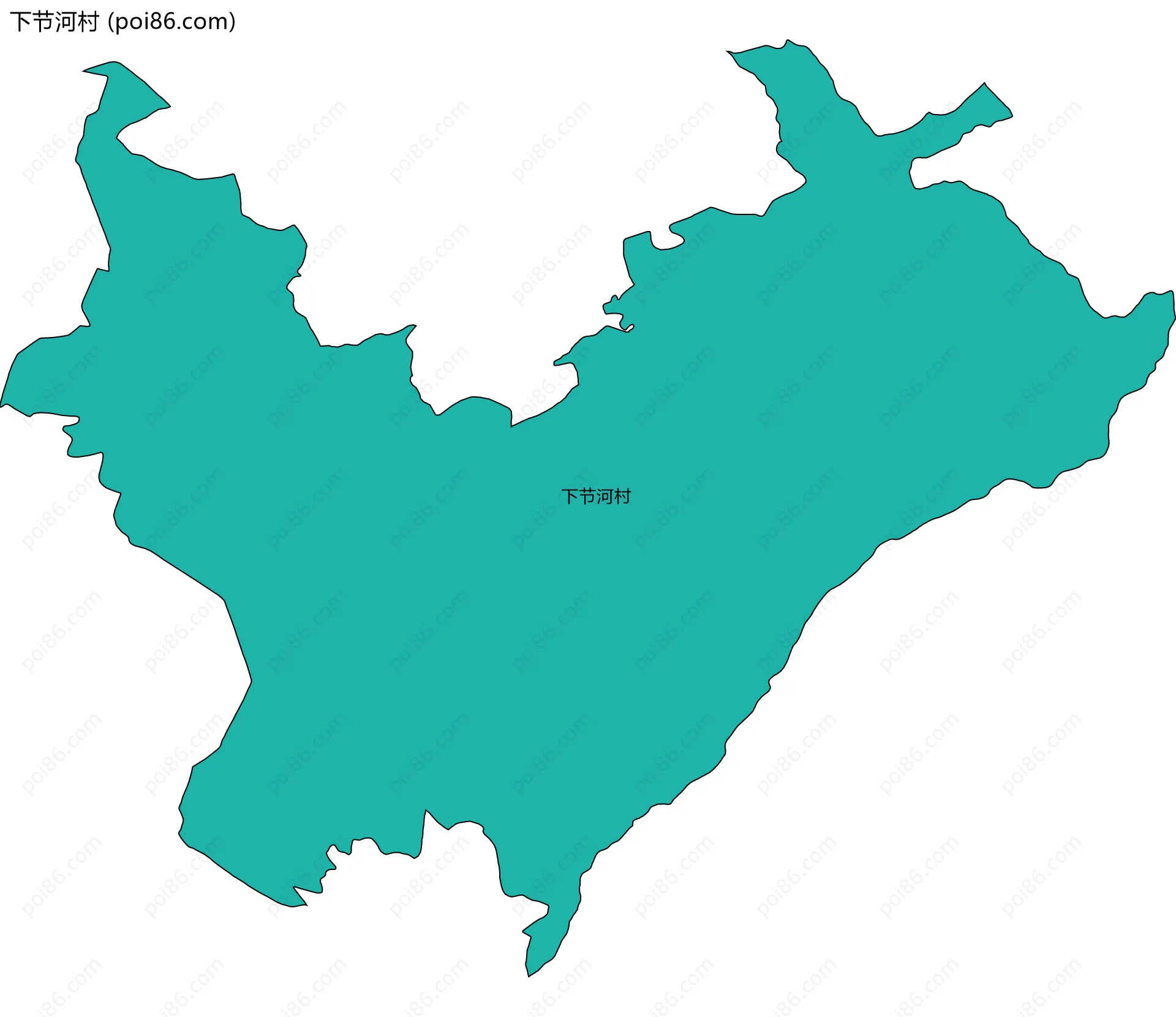 下节河村边界地图