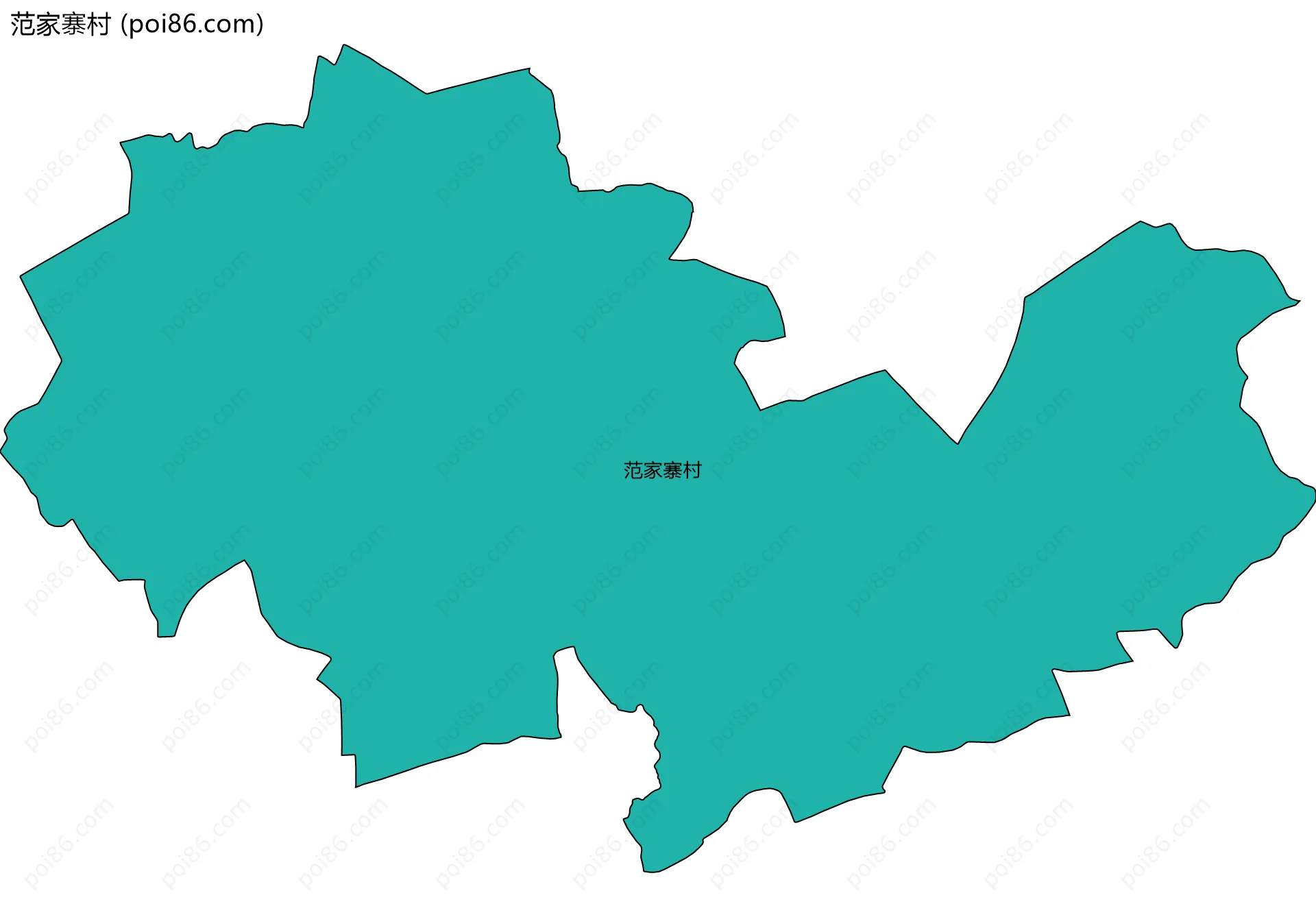 范家寨村边界地图