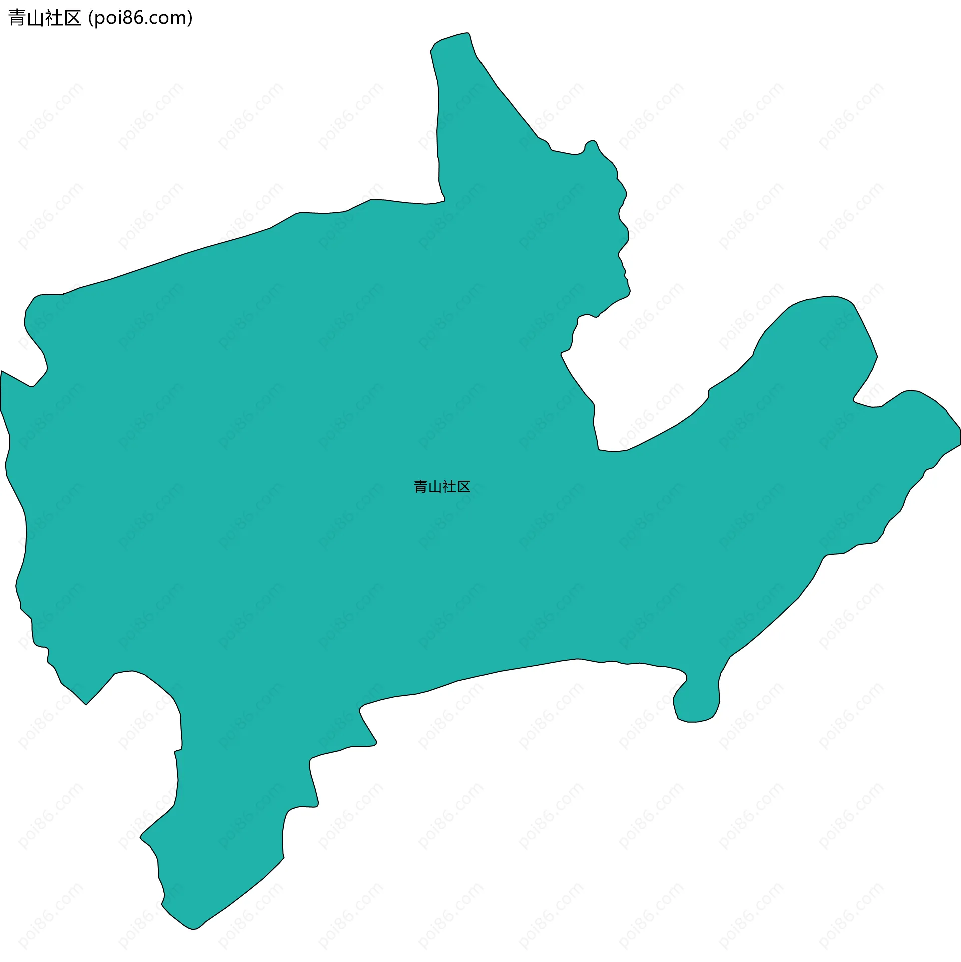 青山社区边界地图