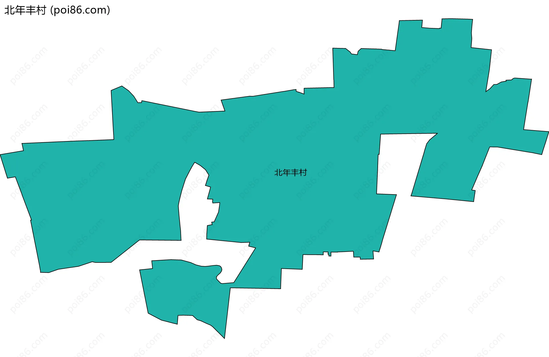 北年丰村边界地图
