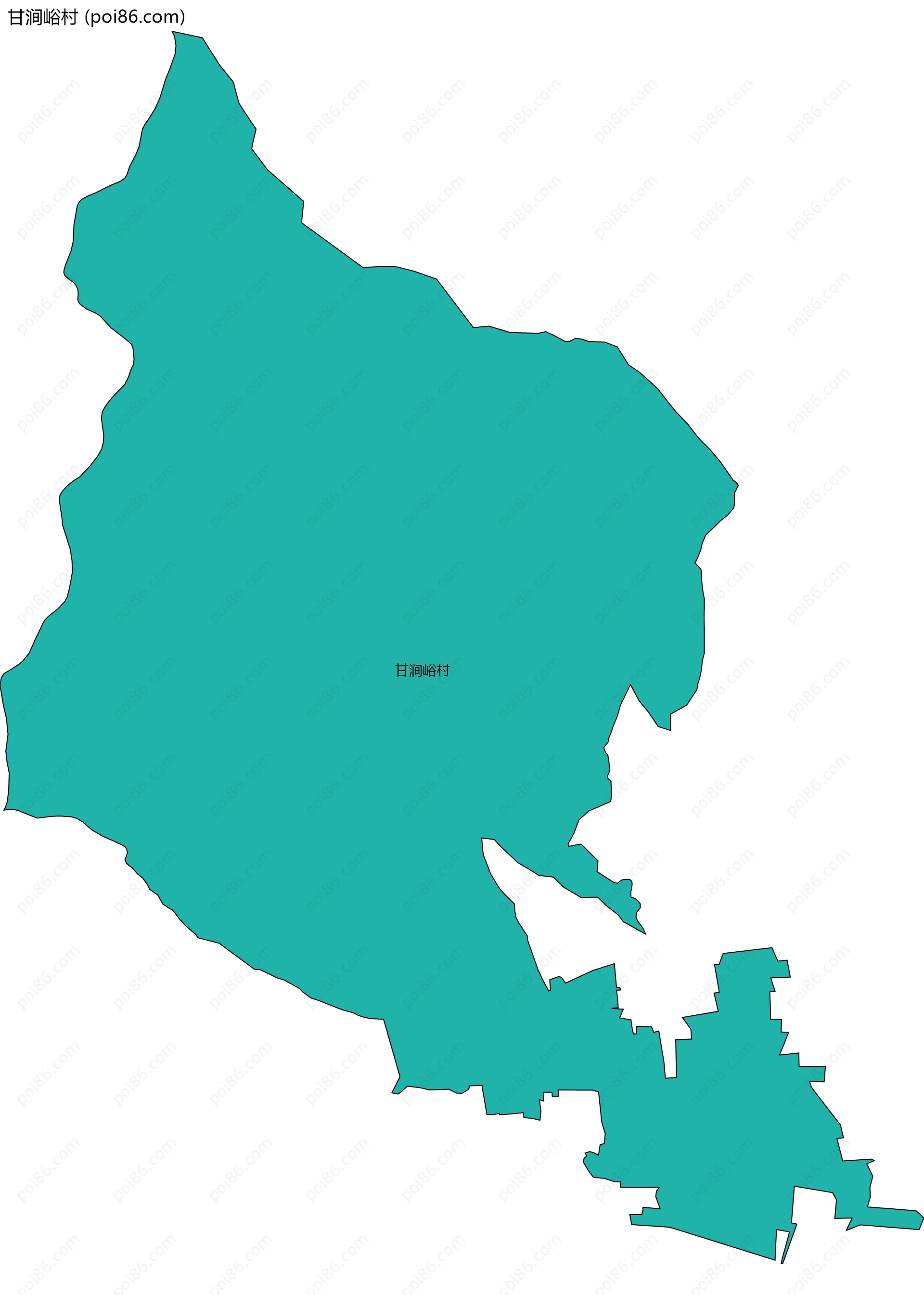 甘涧峪村边界地图