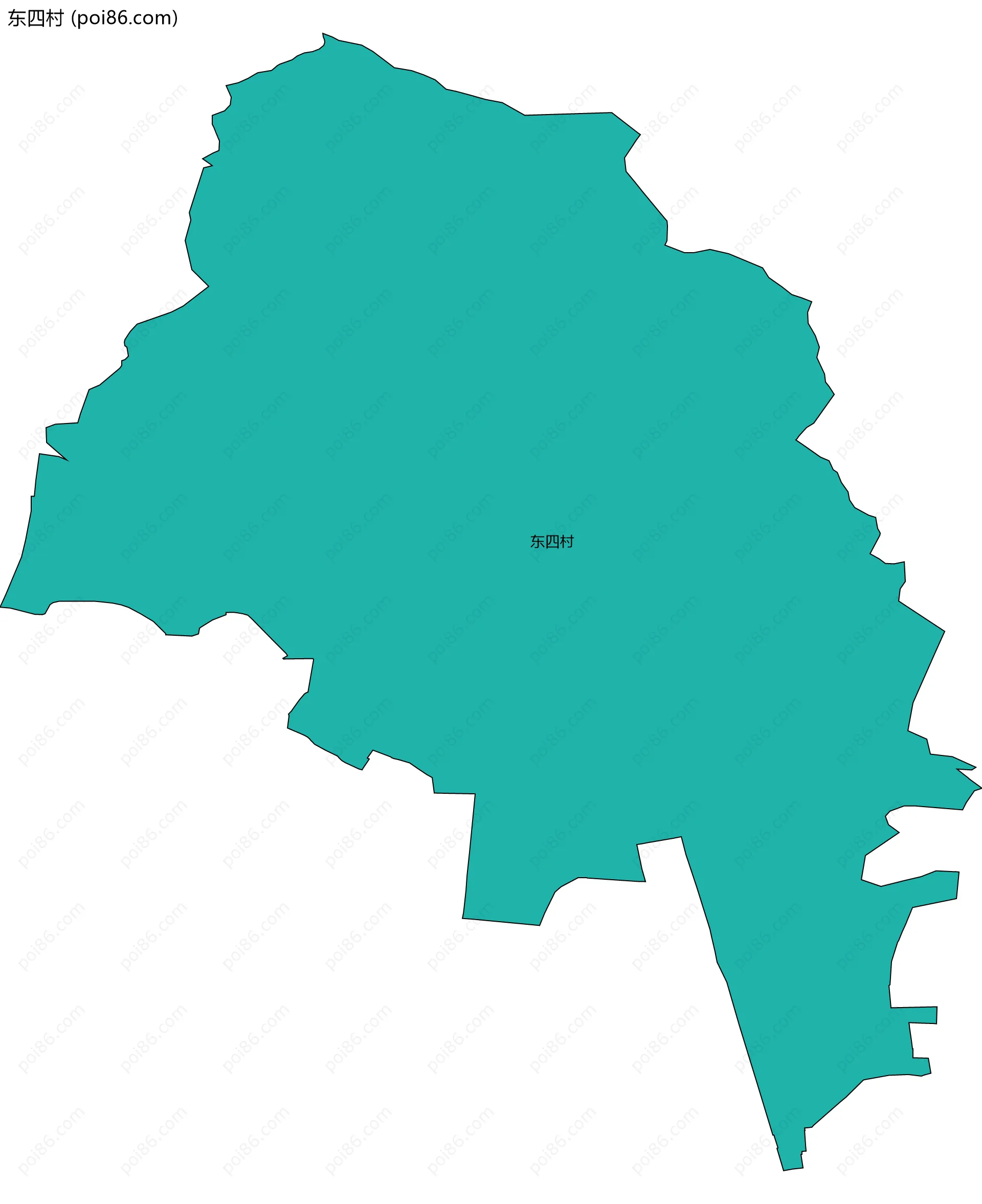 东四村边界地图