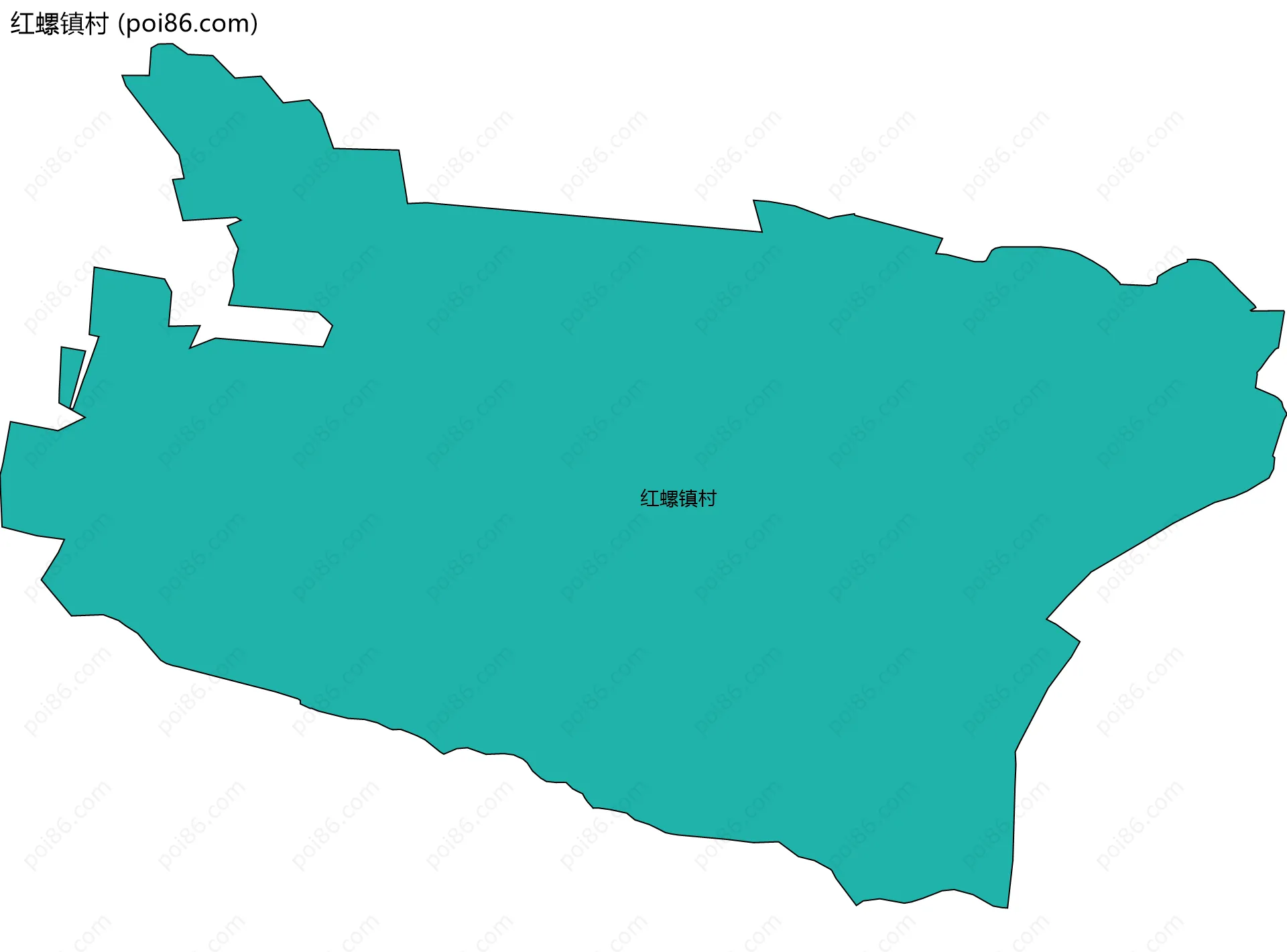 红螺镇村边界地图