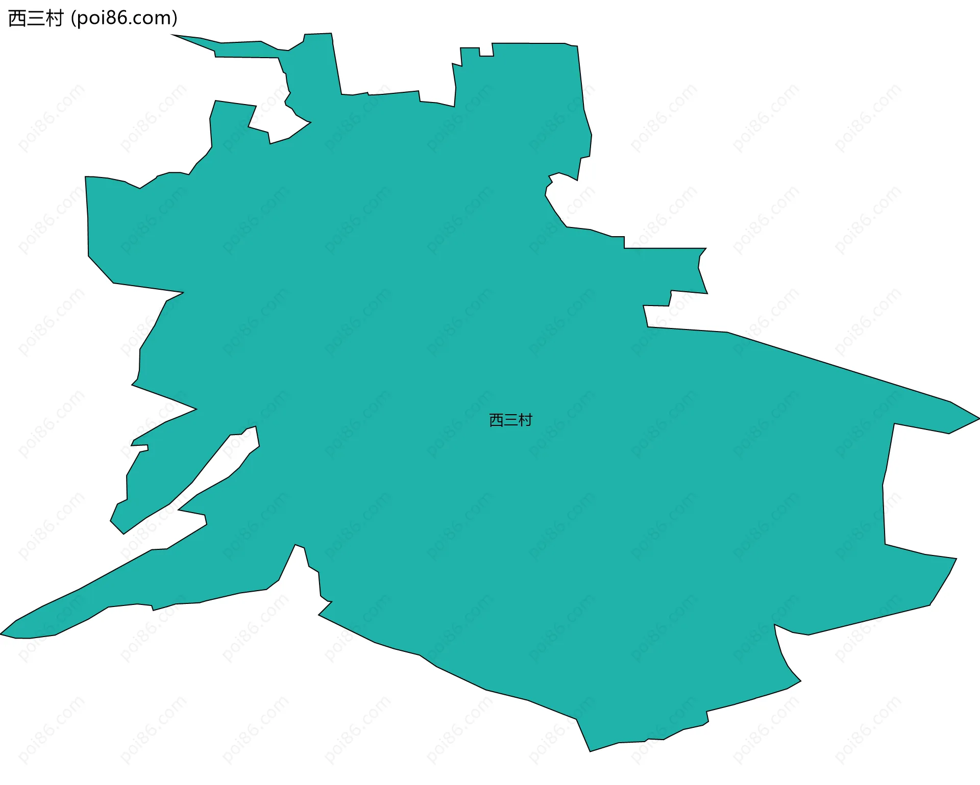 西三村边界地图