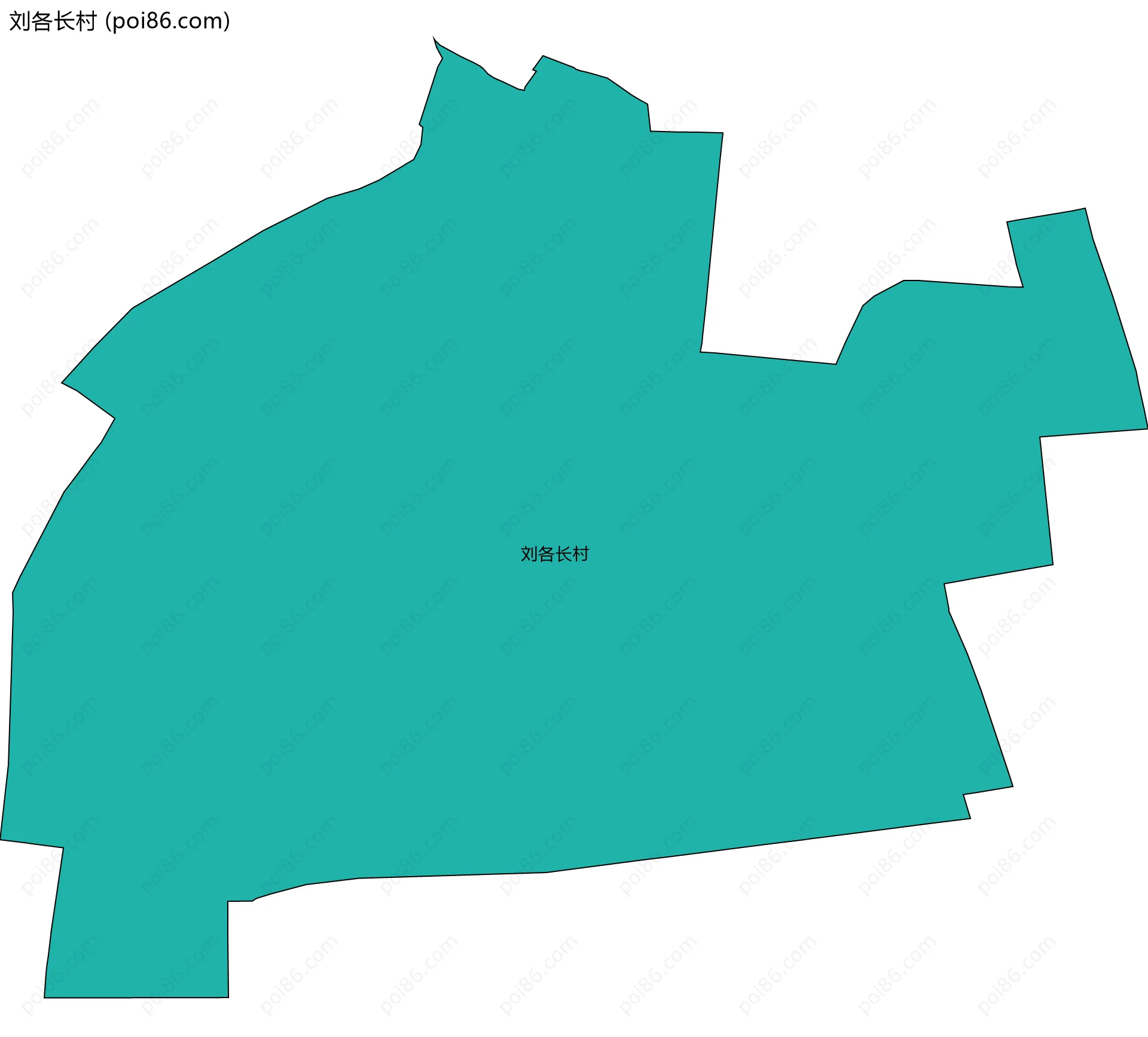 刘各长村边界地图