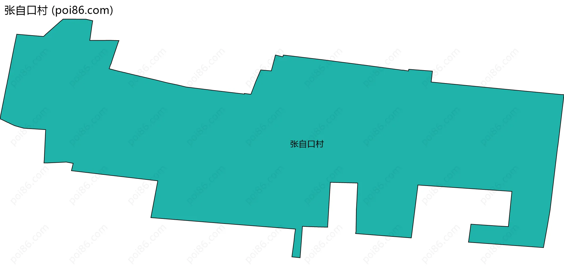 张自口村边界地图