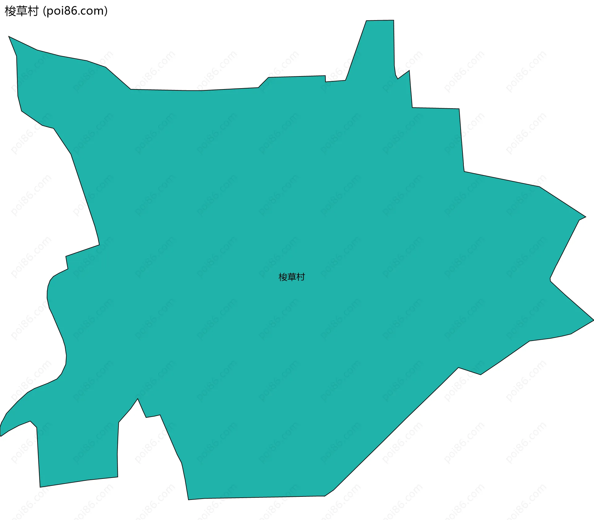 梭草村边界地图