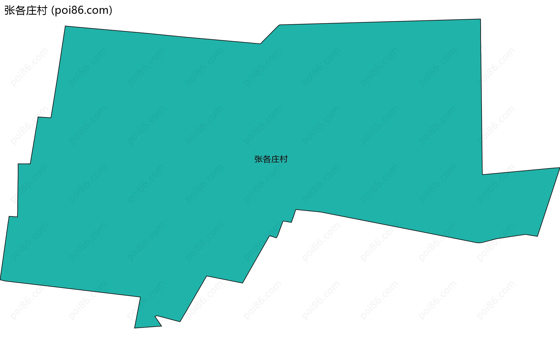 张各庄村边界地图