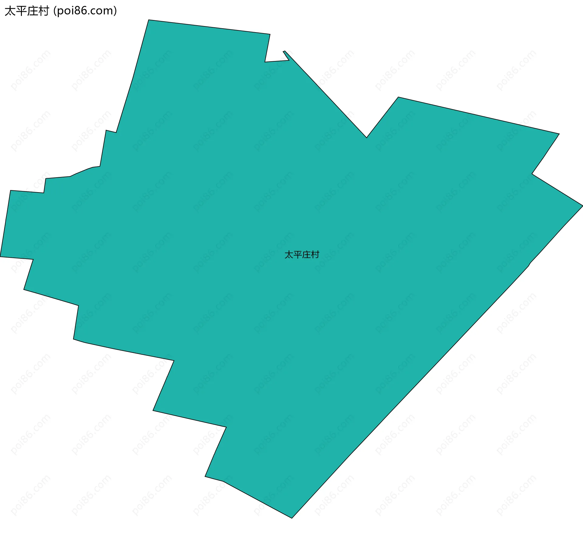 太平庄村边界地图