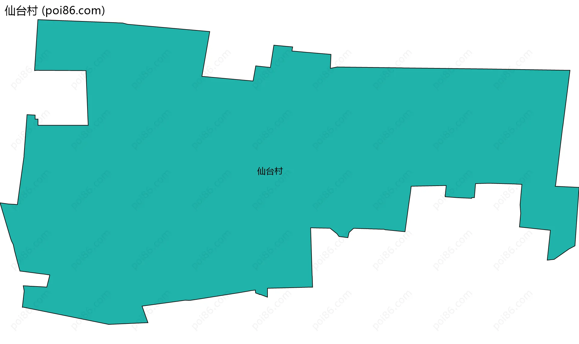 仙台村边界地图
