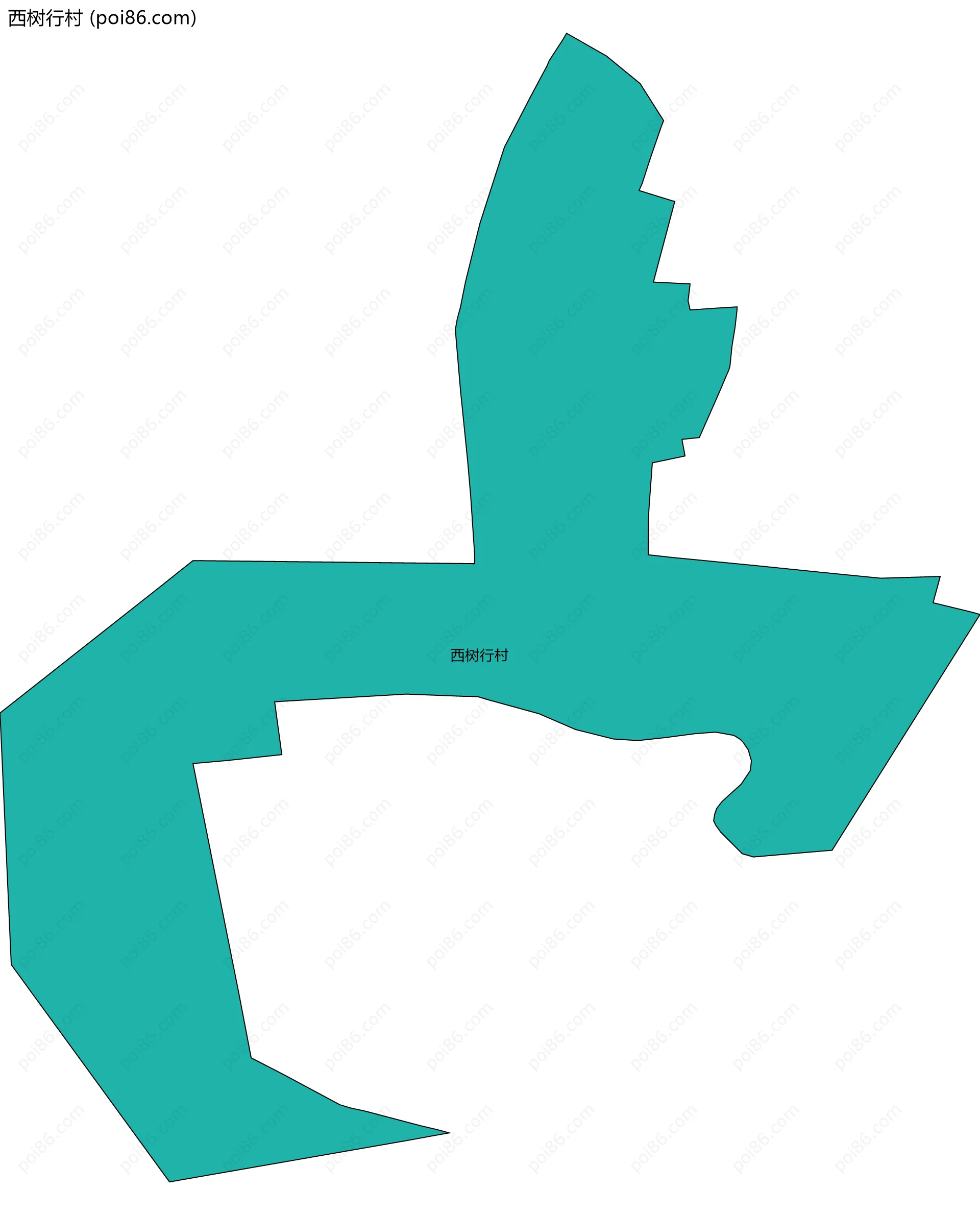 西树行村边界地图