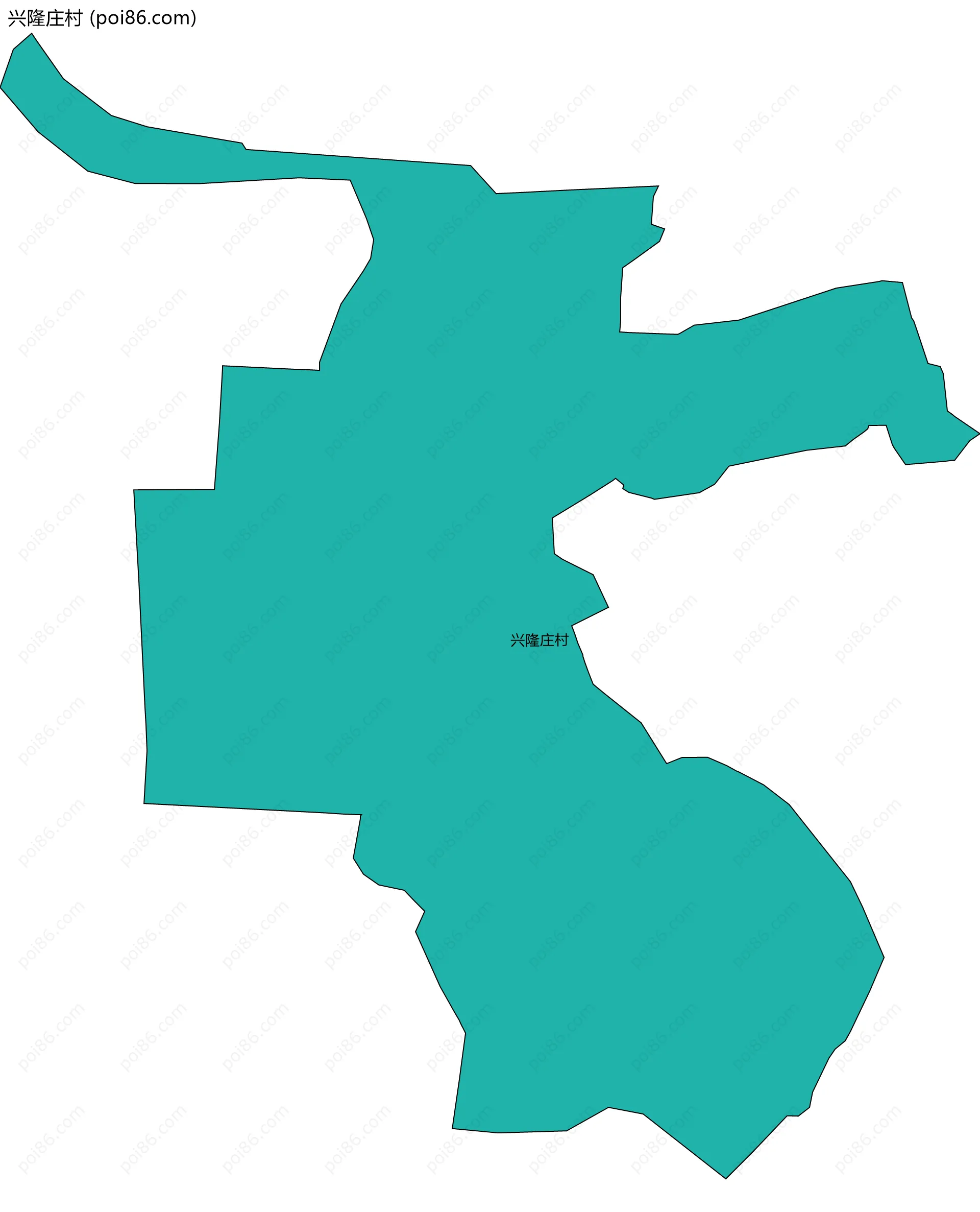 兴隆庄村边界地图