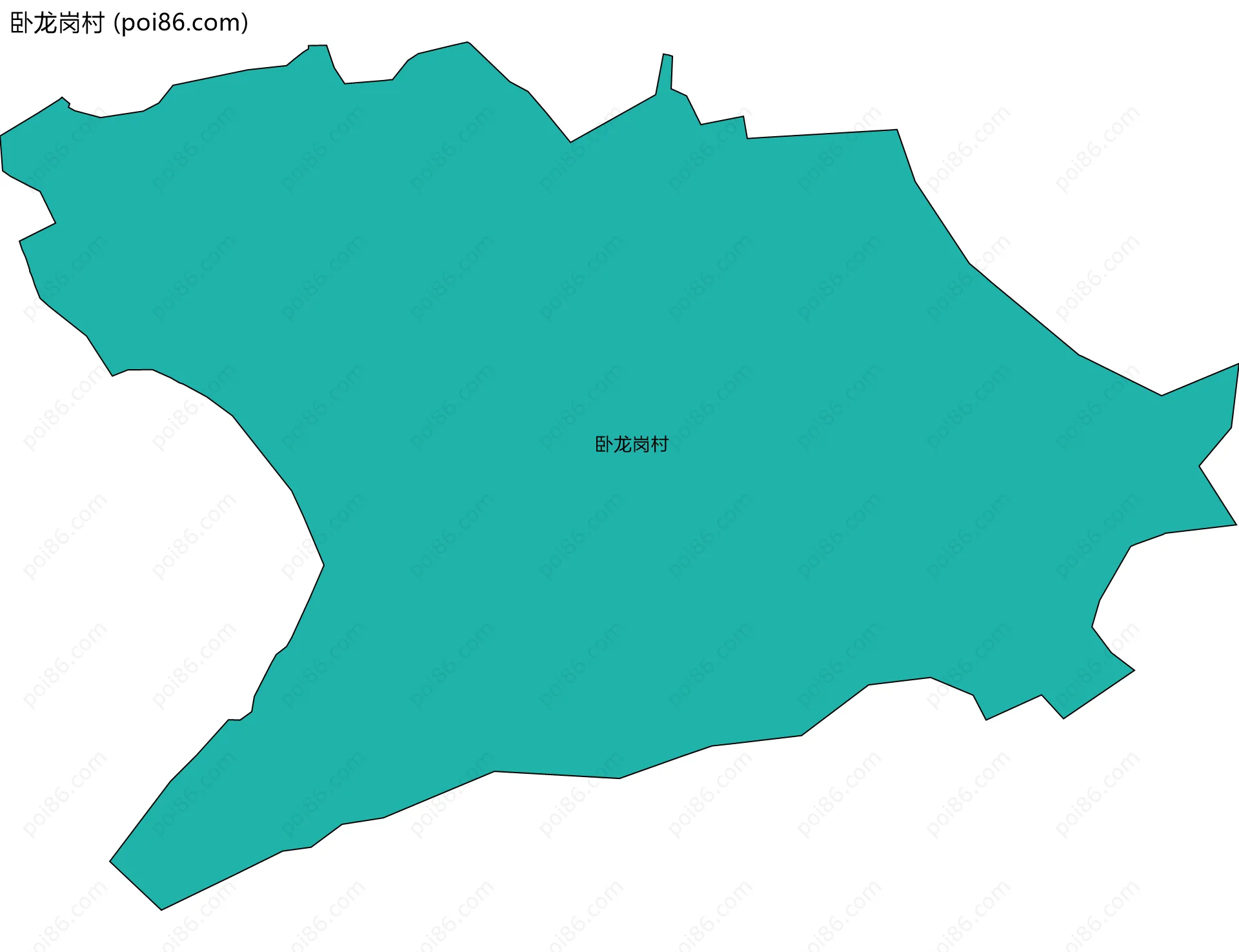 卧龙岗村边界地图