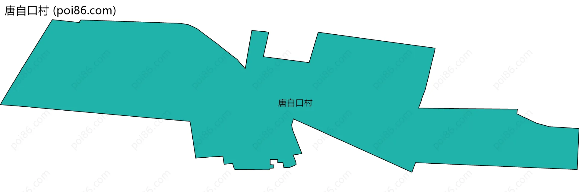 唐自口村边界地图