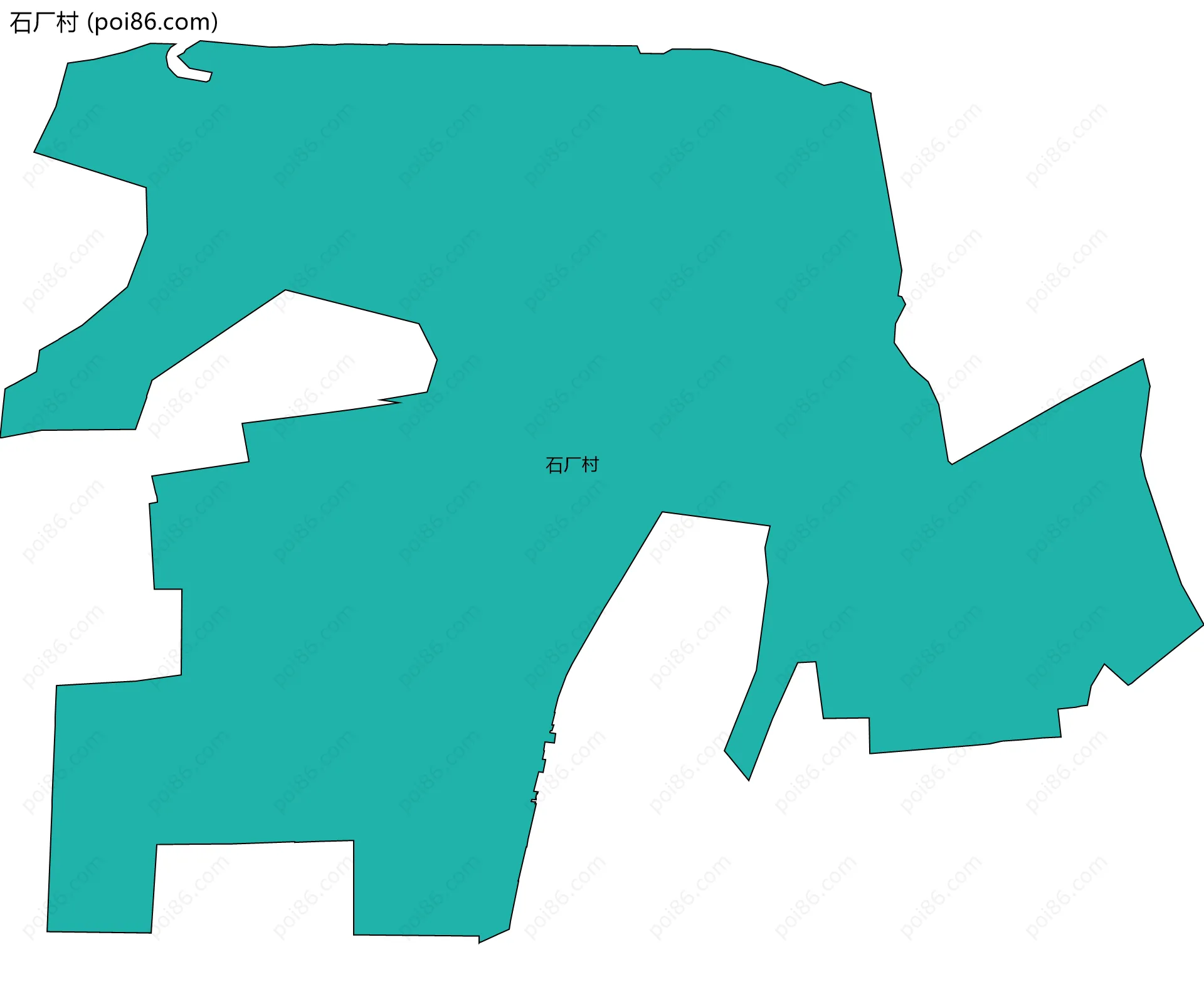 石厂村边界地图