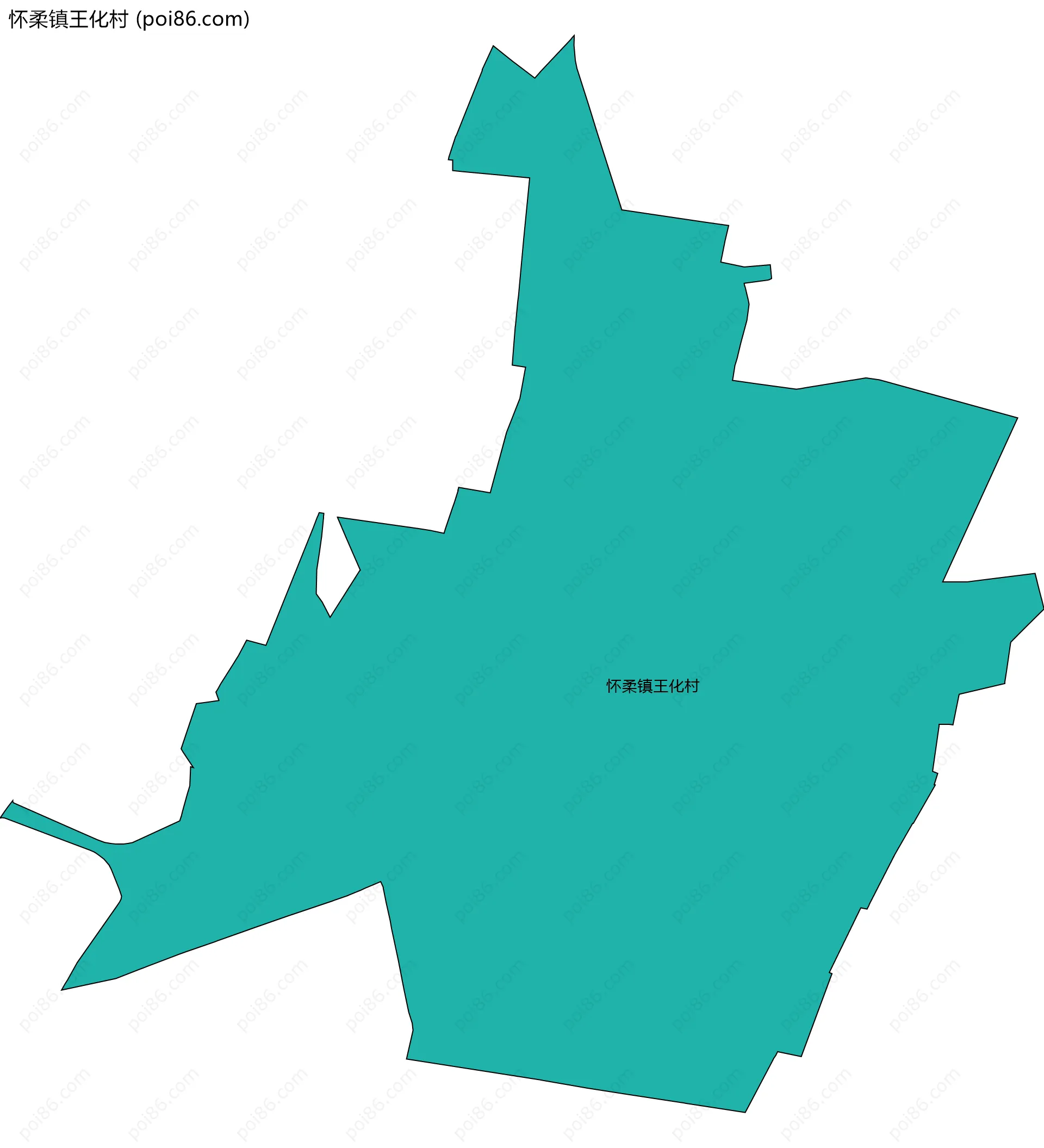 怀柔镇王化村边界地图