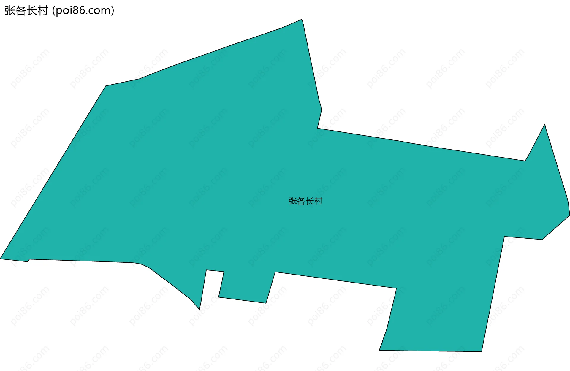 张各长村边界地图