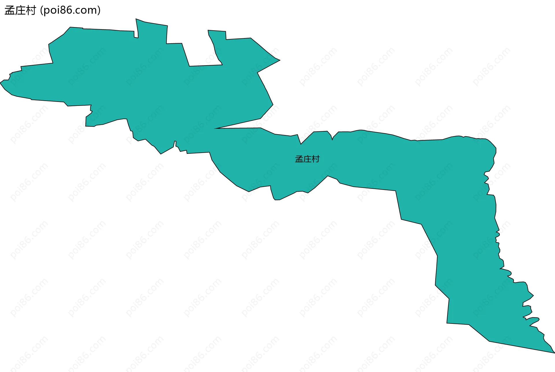 孟庄村边界地图