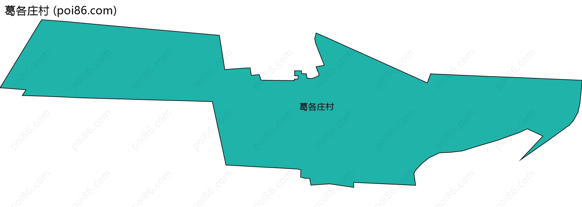 葛各庄村边界地图