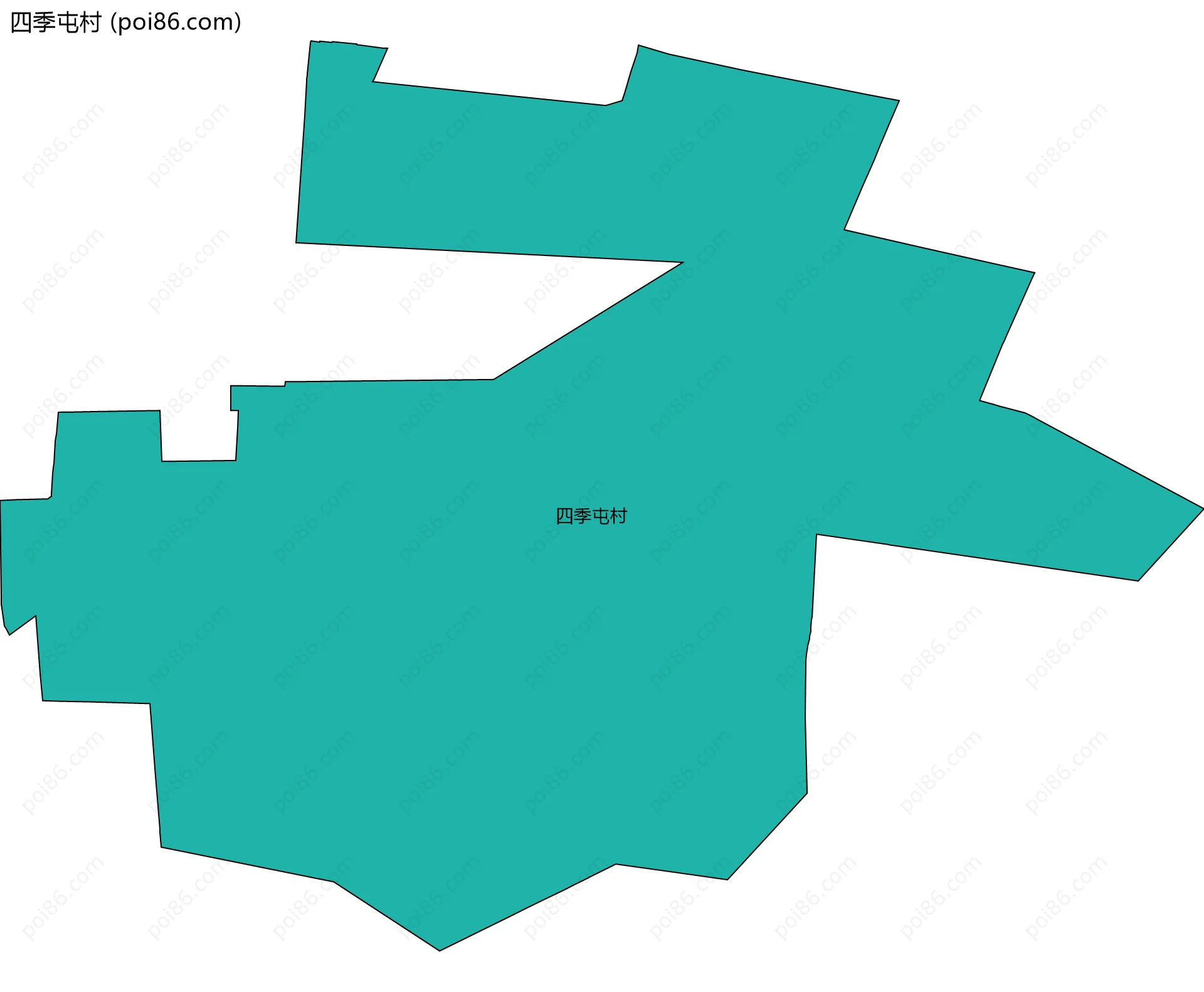 四季屯村边界地图