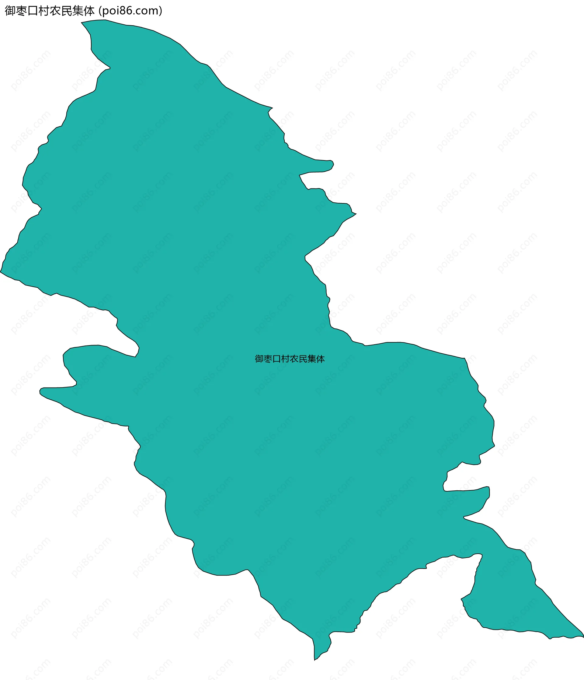 御枣口村农民集体边界地图