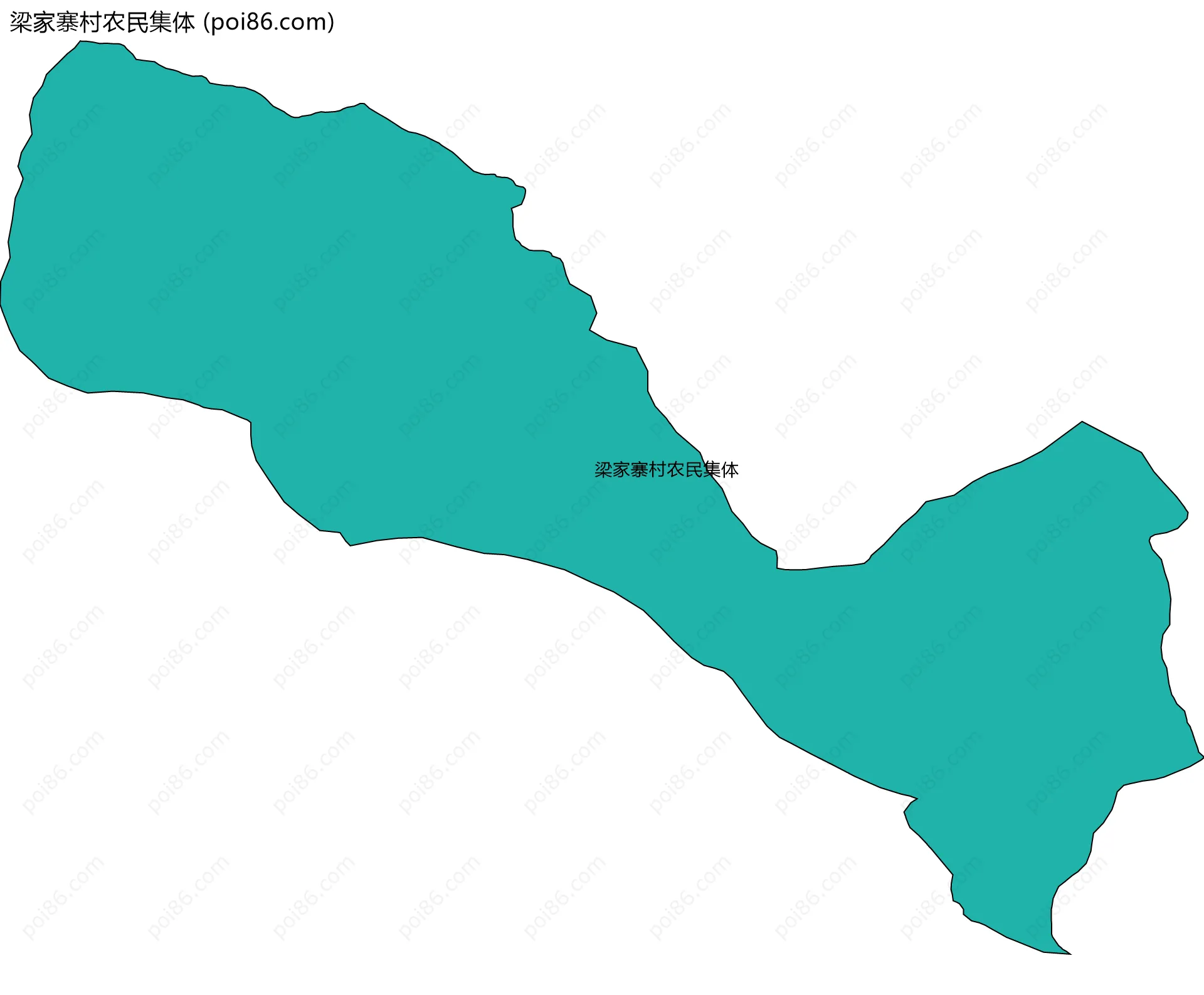 梁家寨村农民集体边界地图