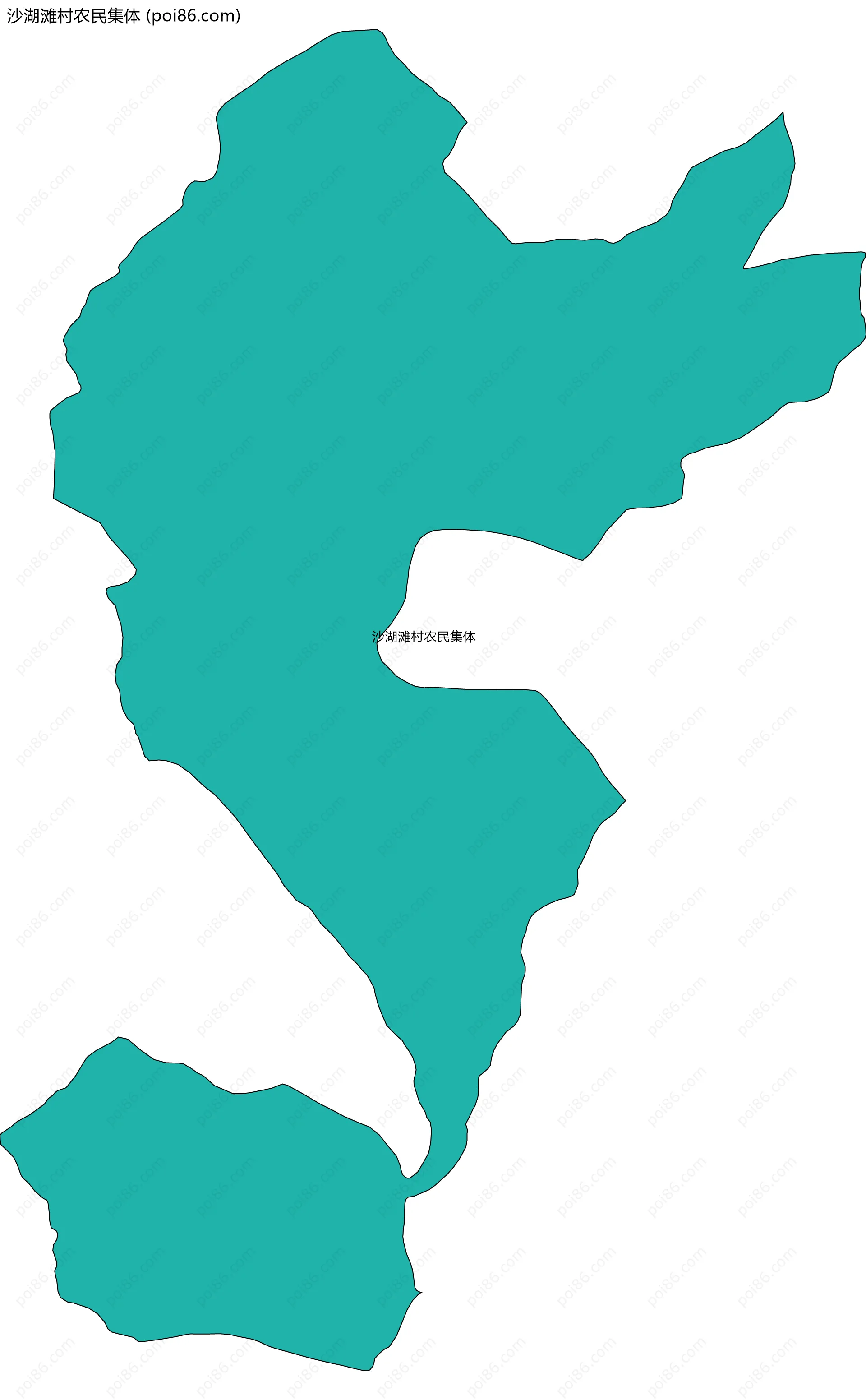 沙湖滩村农民集体边界地图