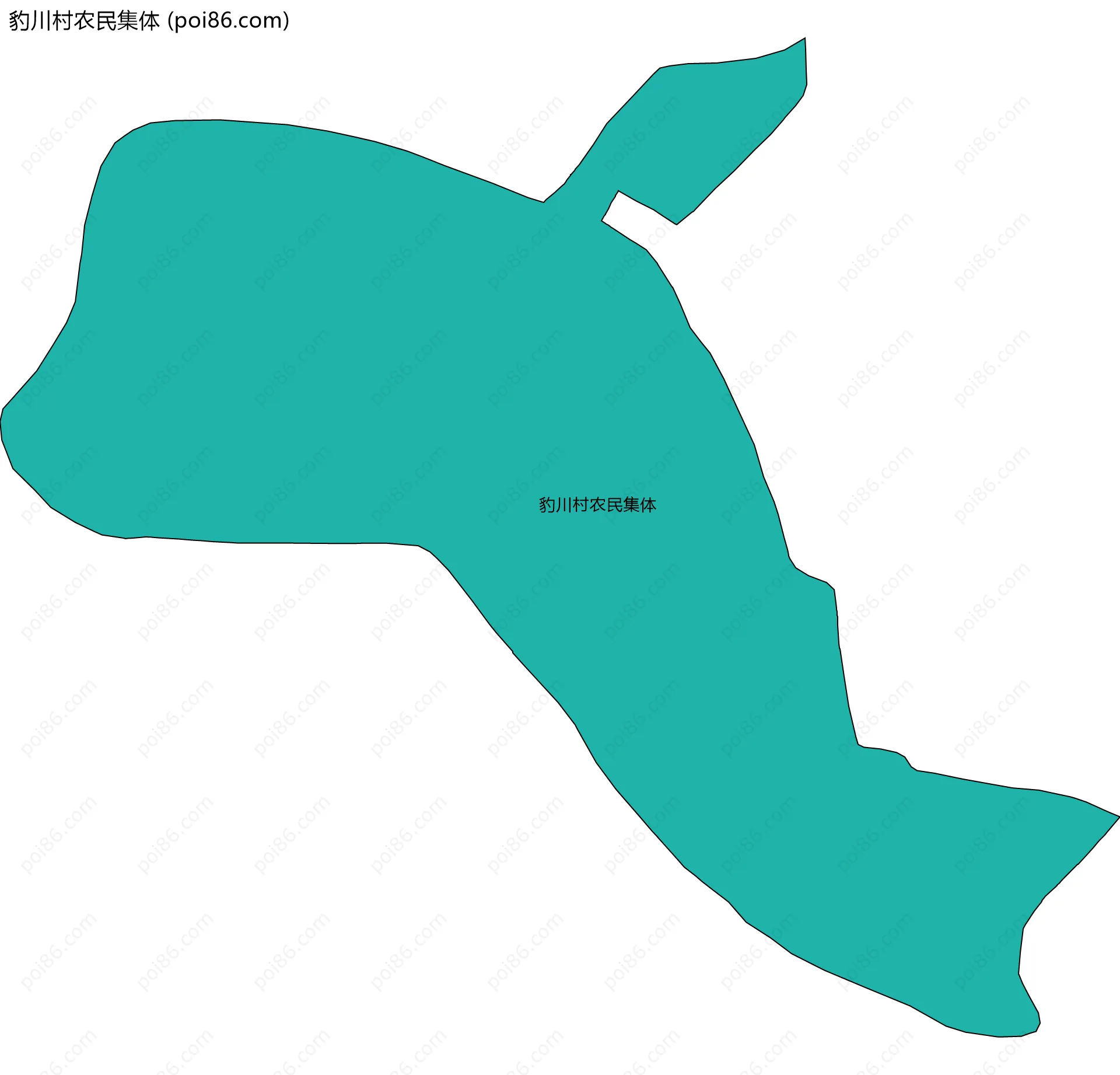 豹川村农民集体边界地图