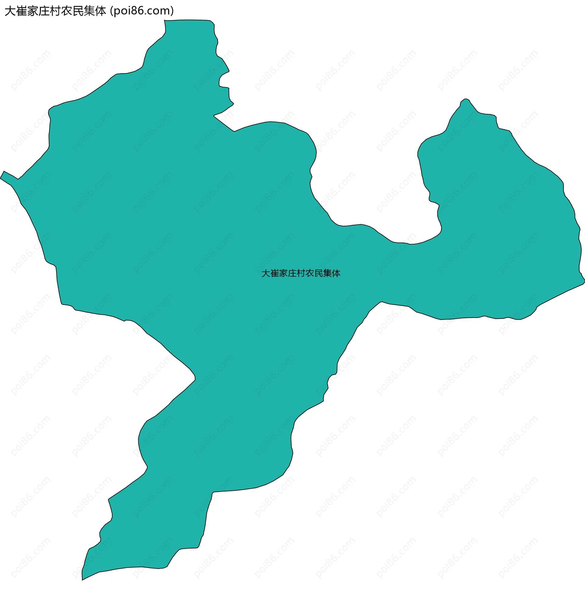 大崔家庄村农民集体边界地图