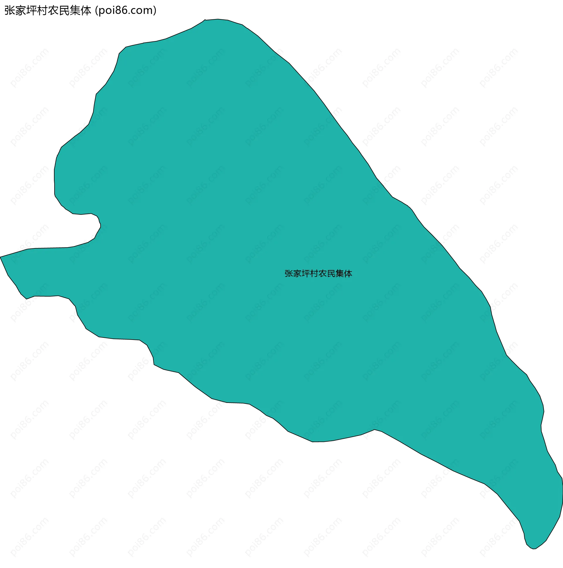 张家坪村农民集体边界地图