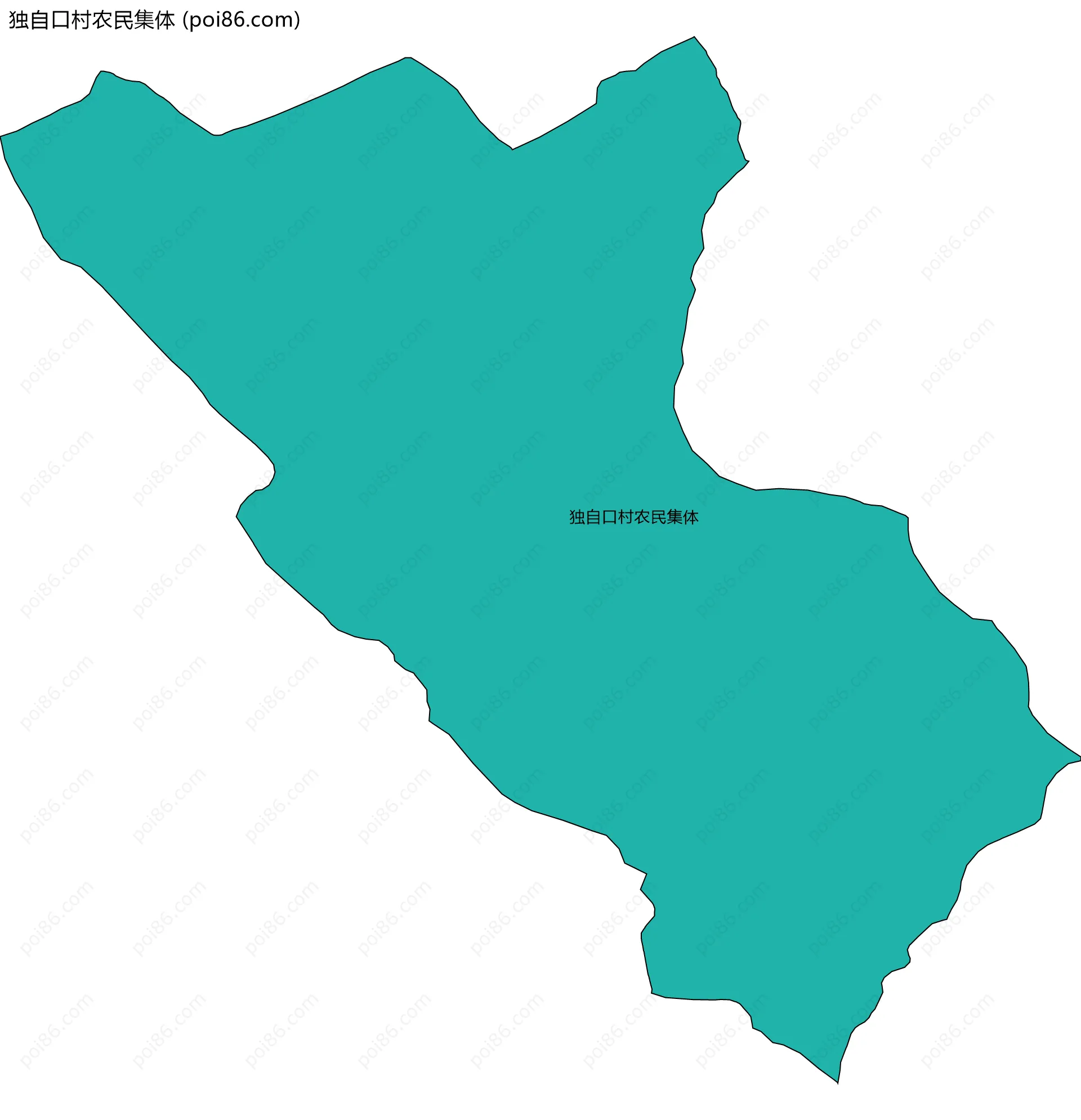 独自口村农民集体边界地图