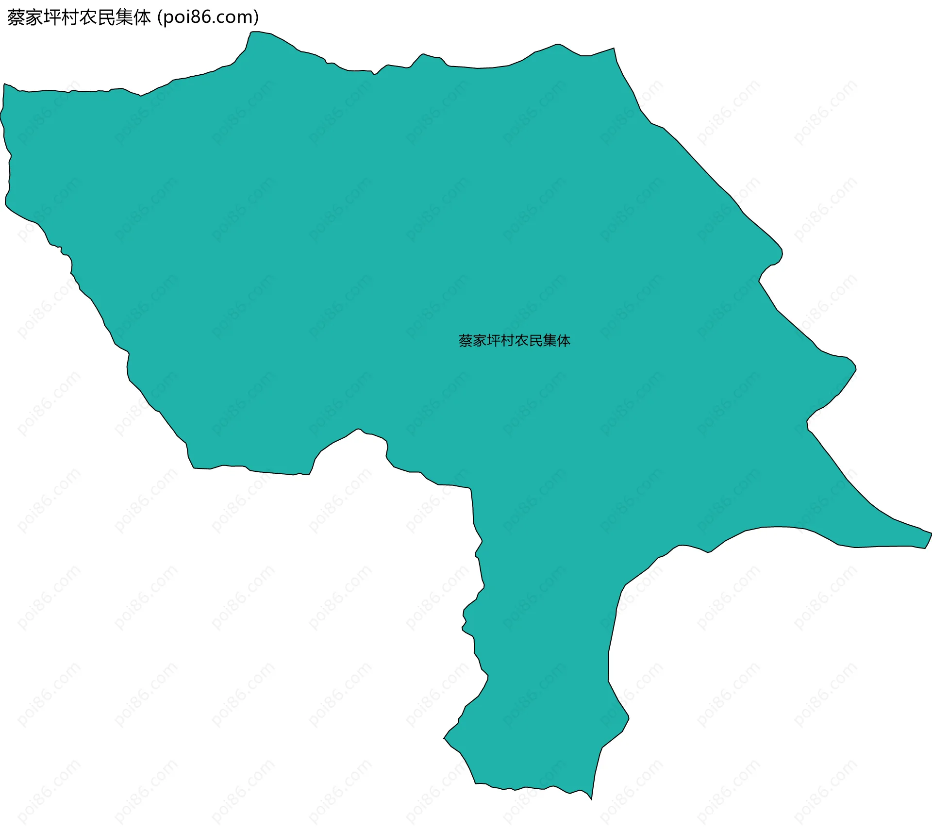 蔡家坪村农民集体边界地图