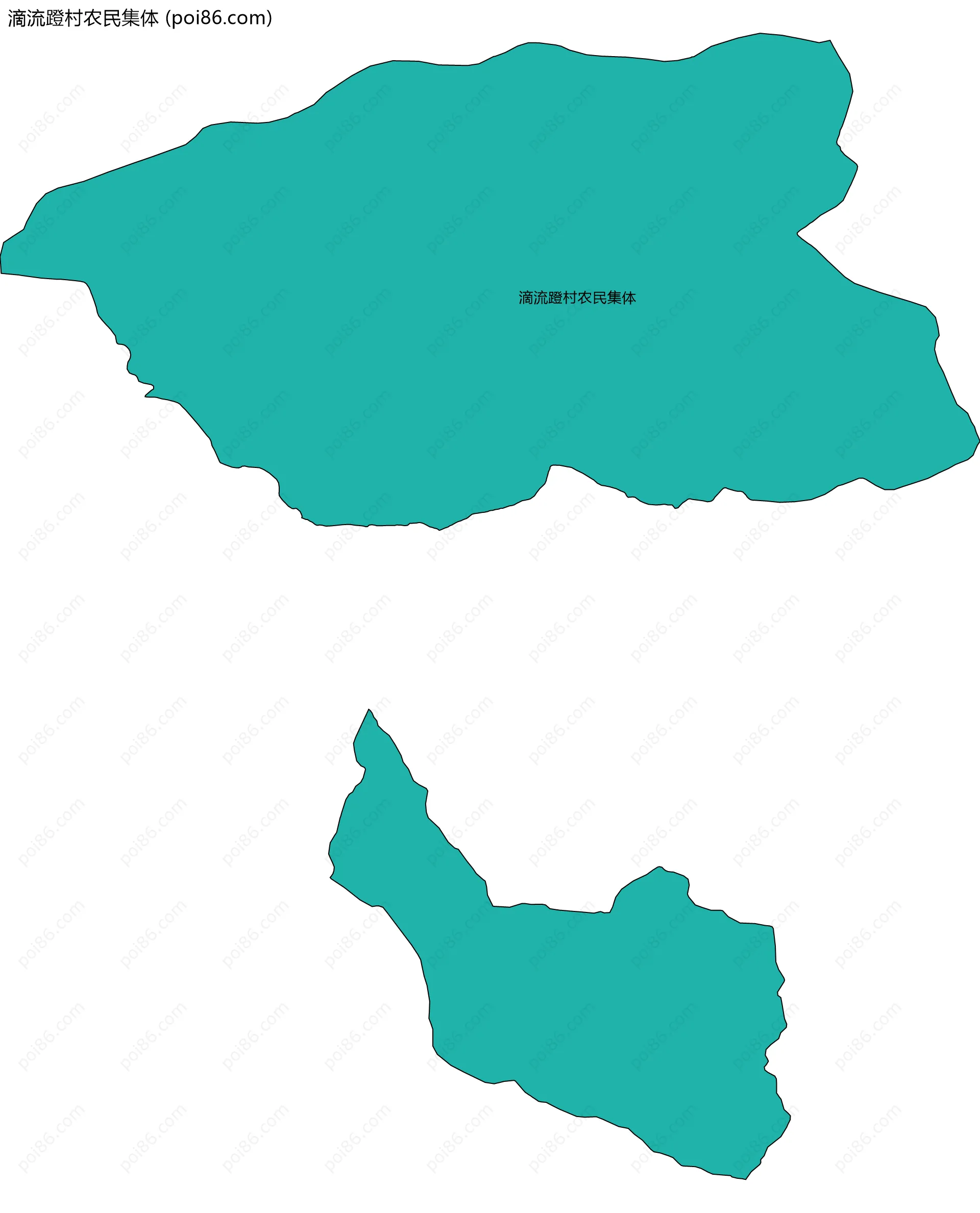 滴流蹬村农民集体边界地图