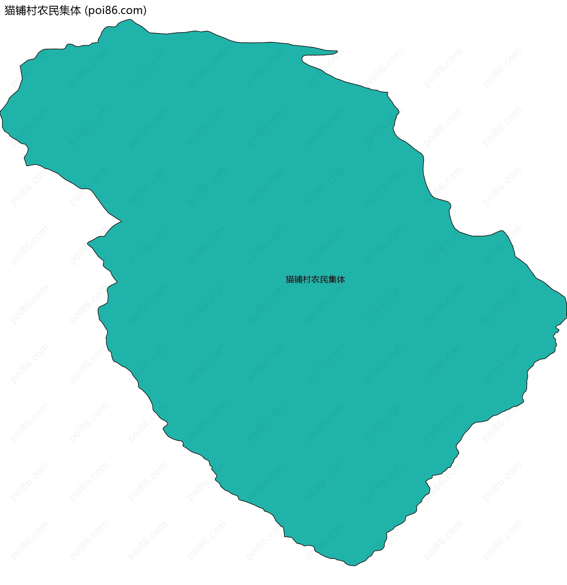 猫铺村农民集体边界地图