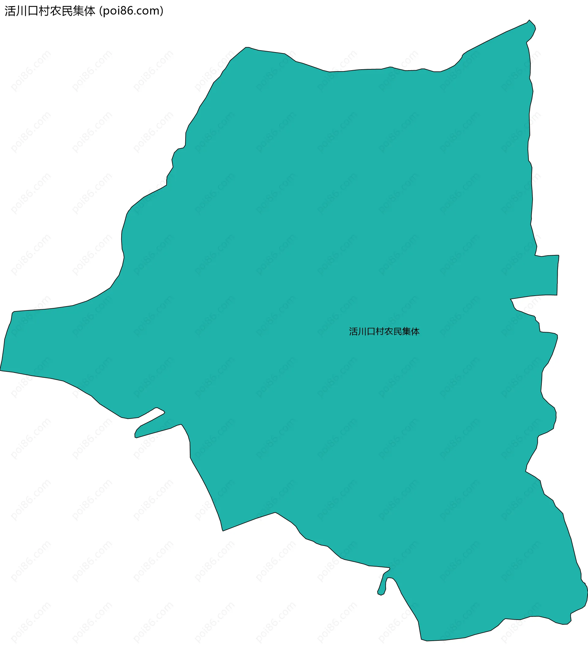 活川口村农民集体边界地图