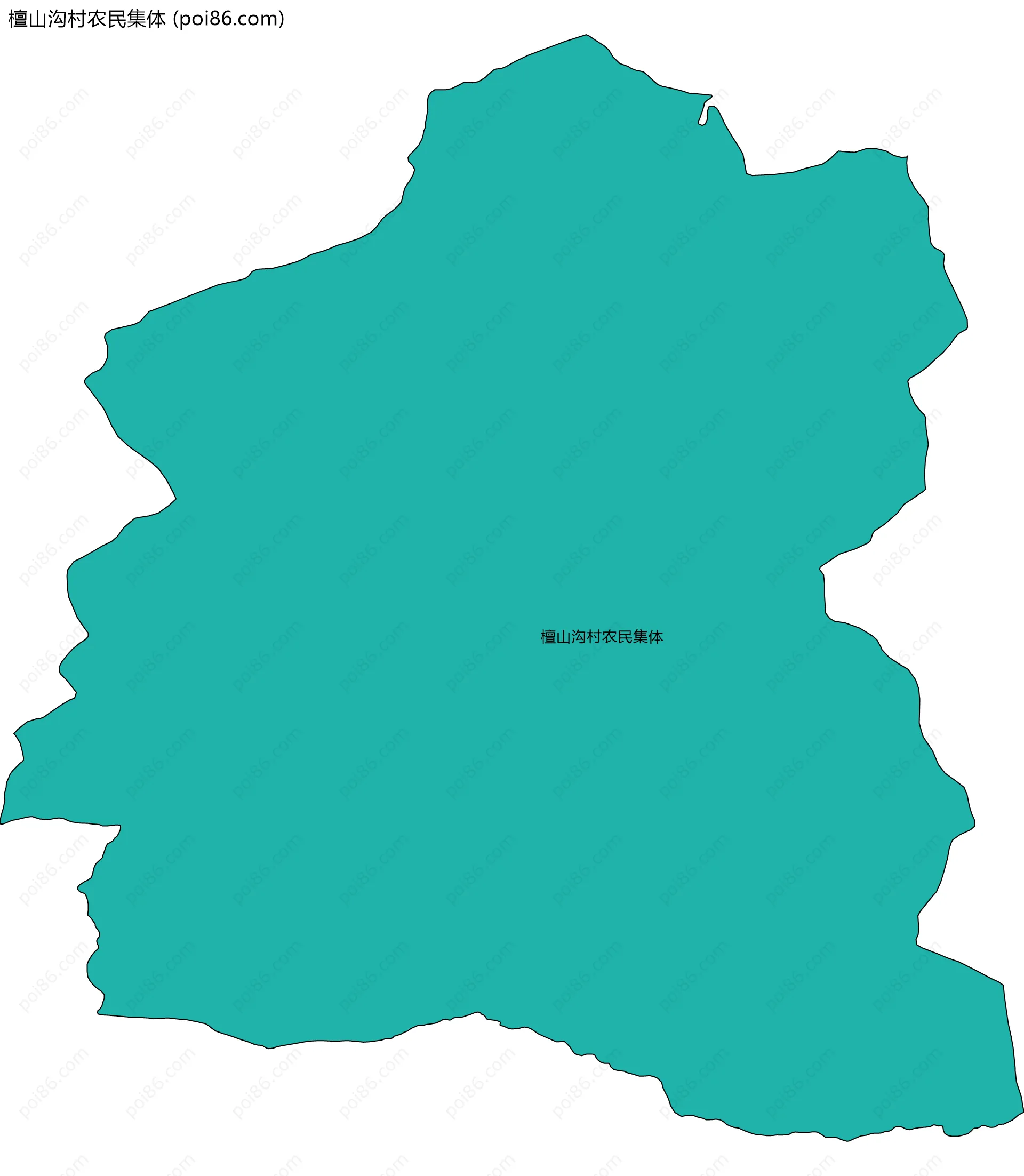 檀山沟村农民集体边界地图