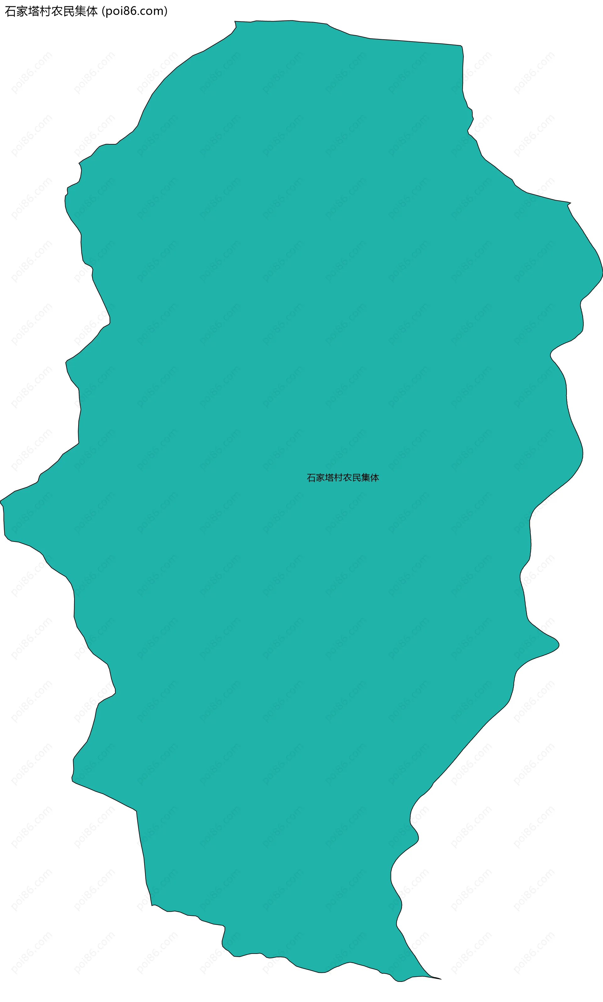 石家塔村农民集体边界地图