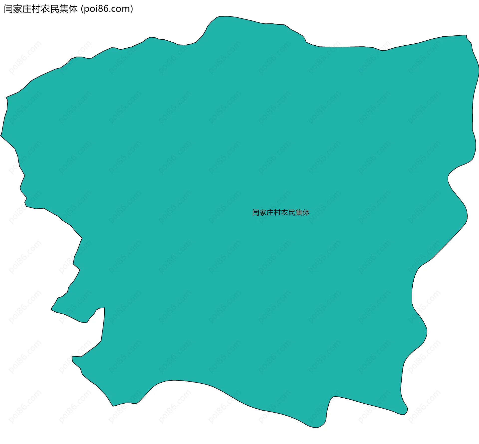 闫家庄村农民集体边界地图