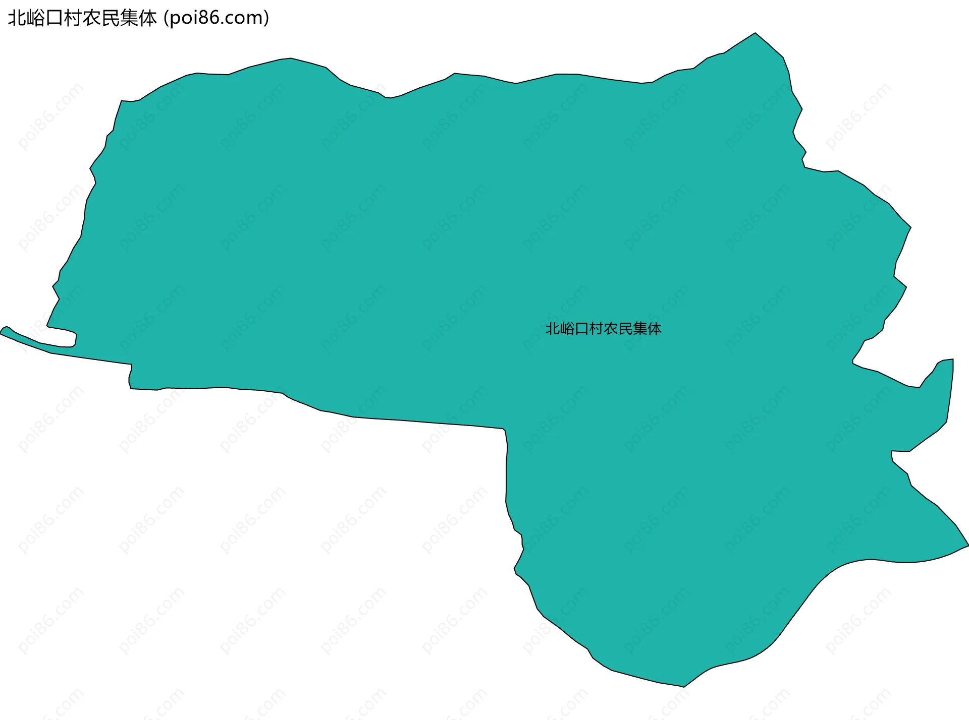 北峪口村农民集体边界地图