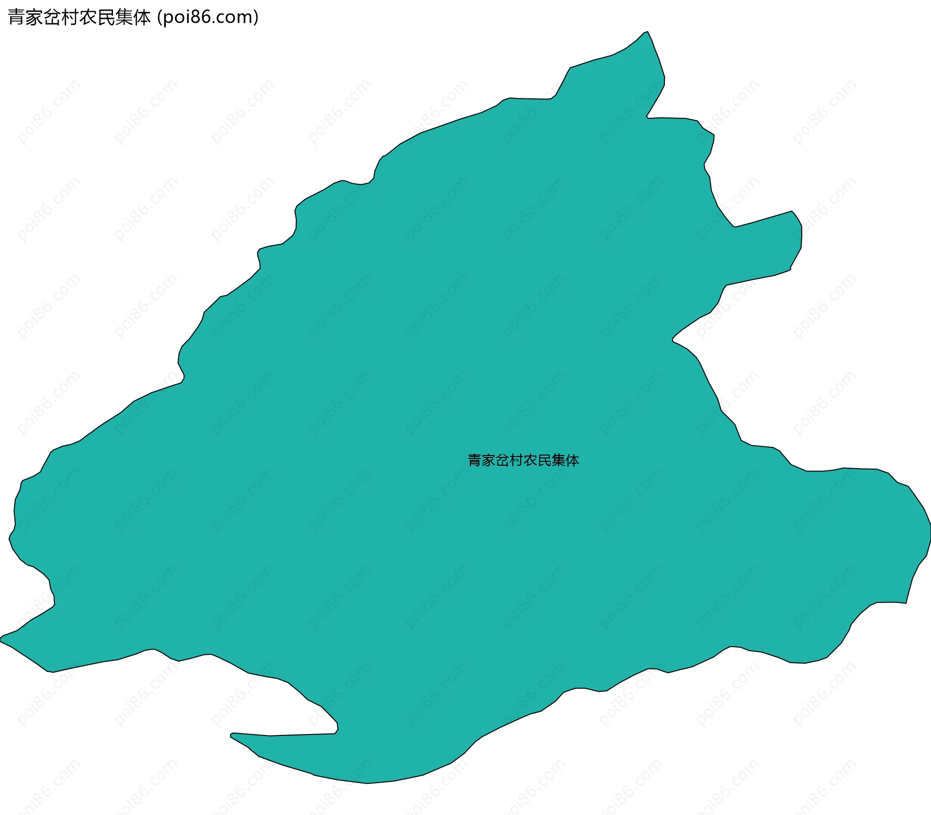 青家岔村农民集体边界地图