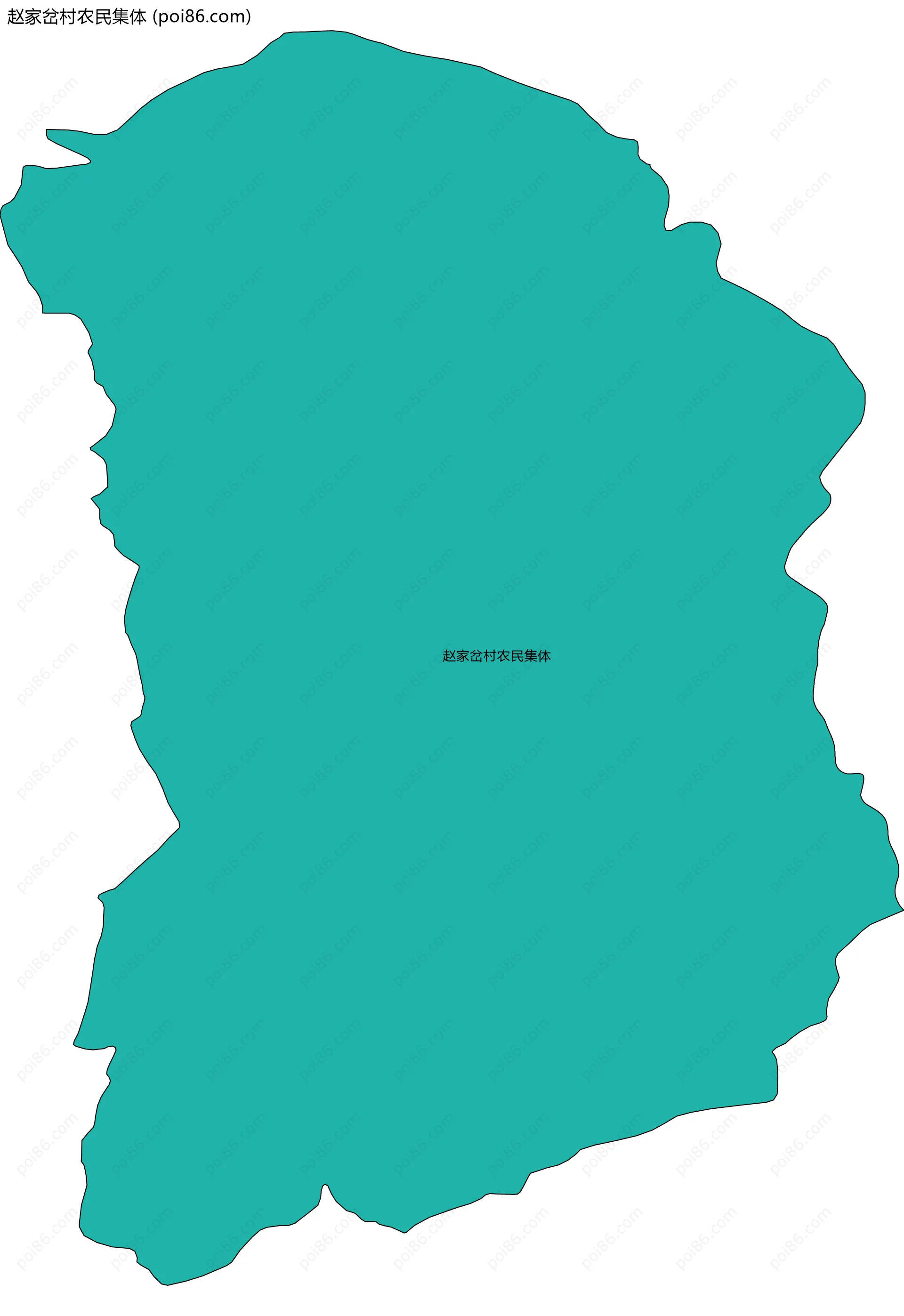 赵家岔村农民集体边界地图