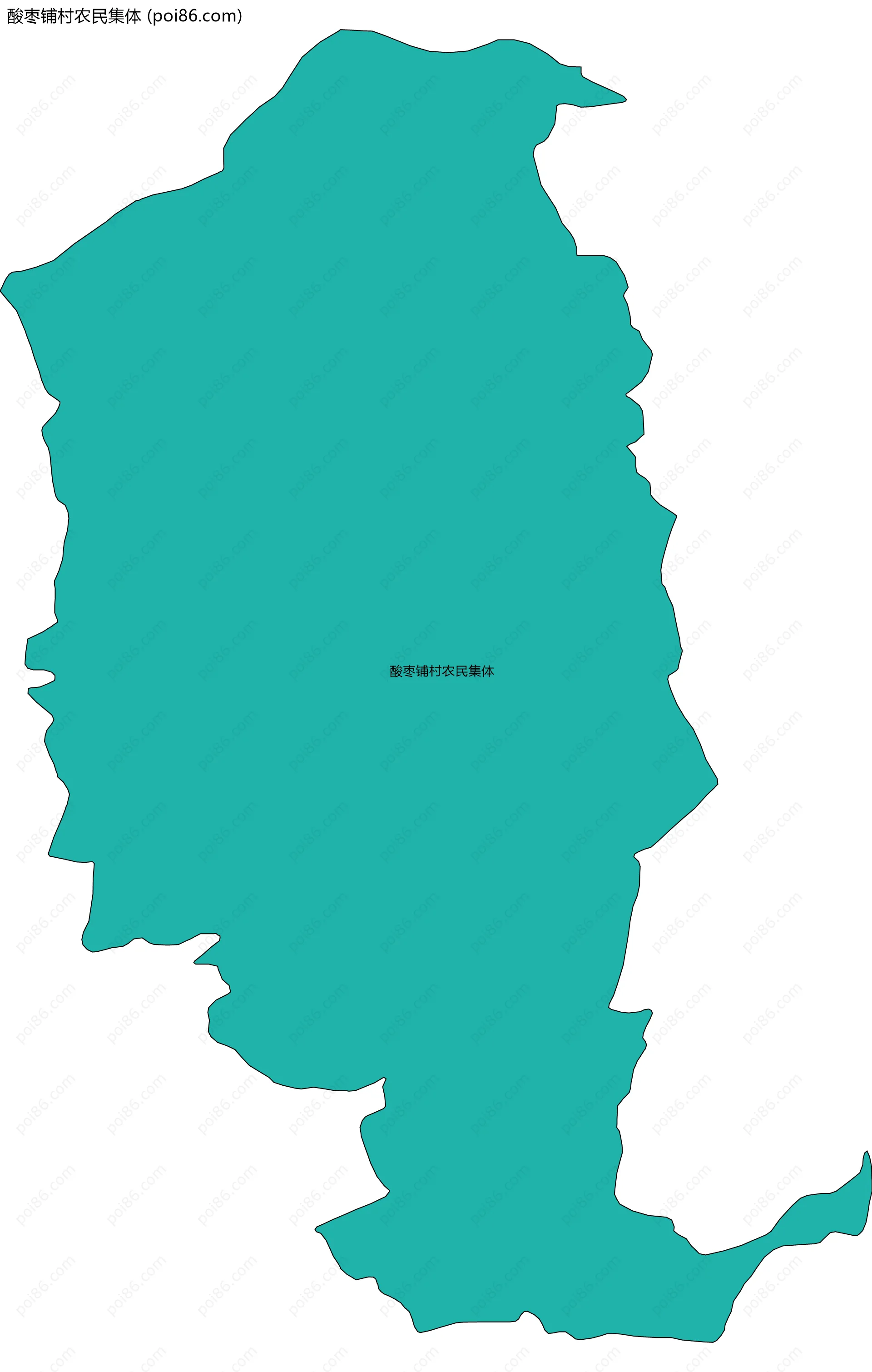 酸枣铺村农民集体边界地图