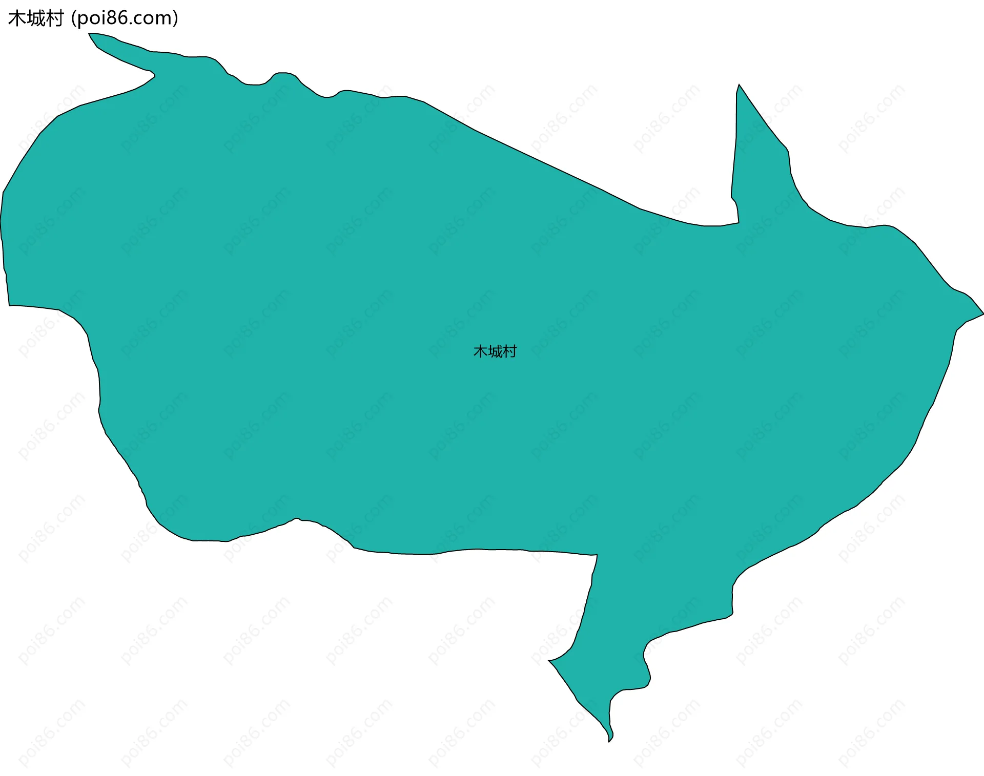 木城村边界地图